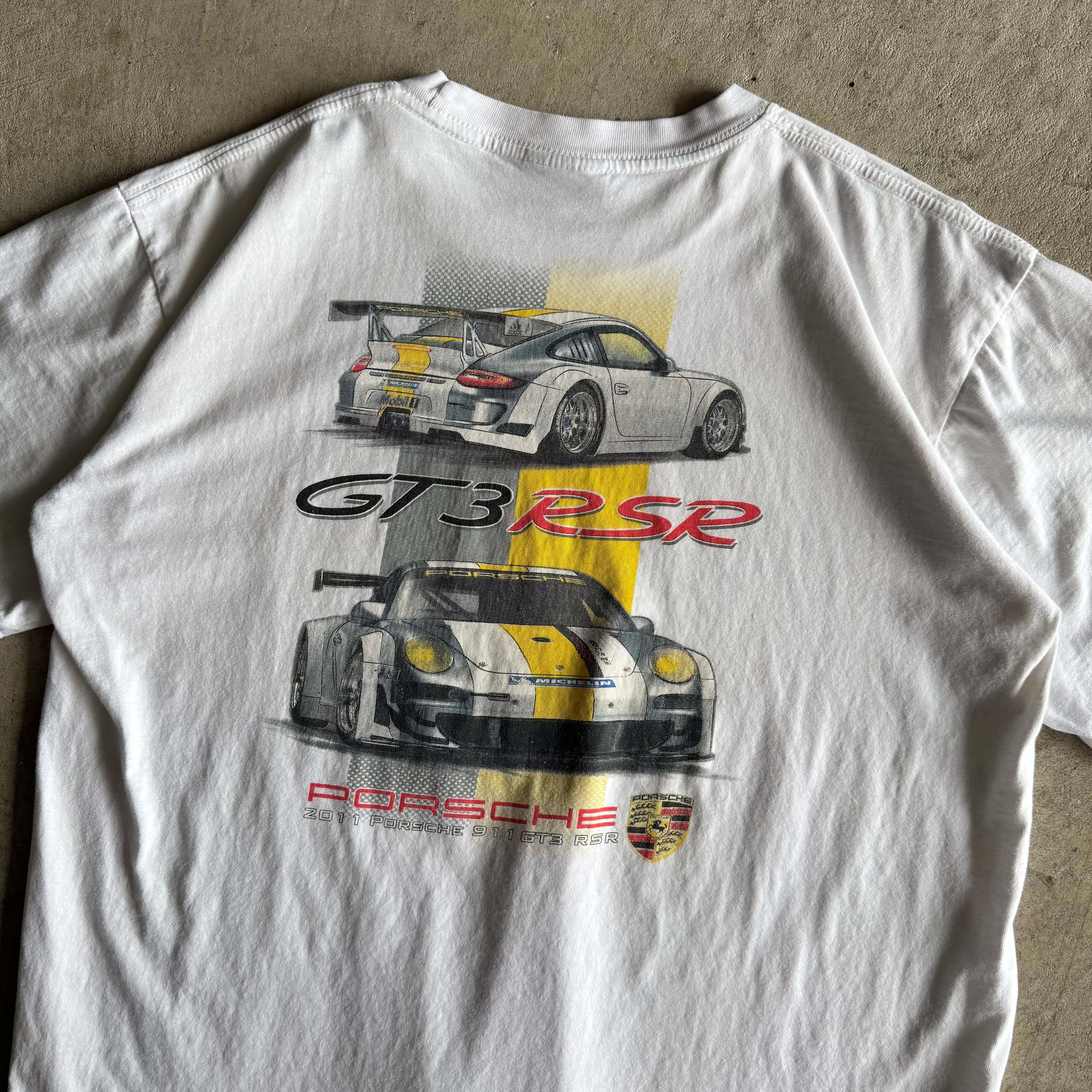 2011 Porsche 911 GT3 RSR White T Shirt (L)
