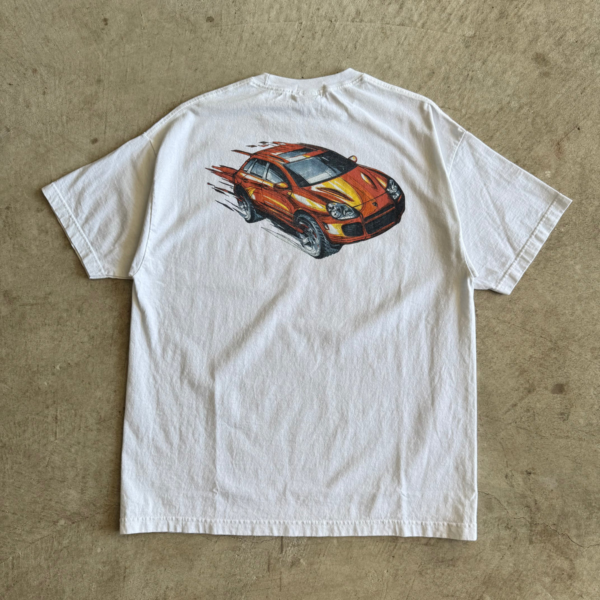 2000s Porsche Cayenne White T Shirt (XL)