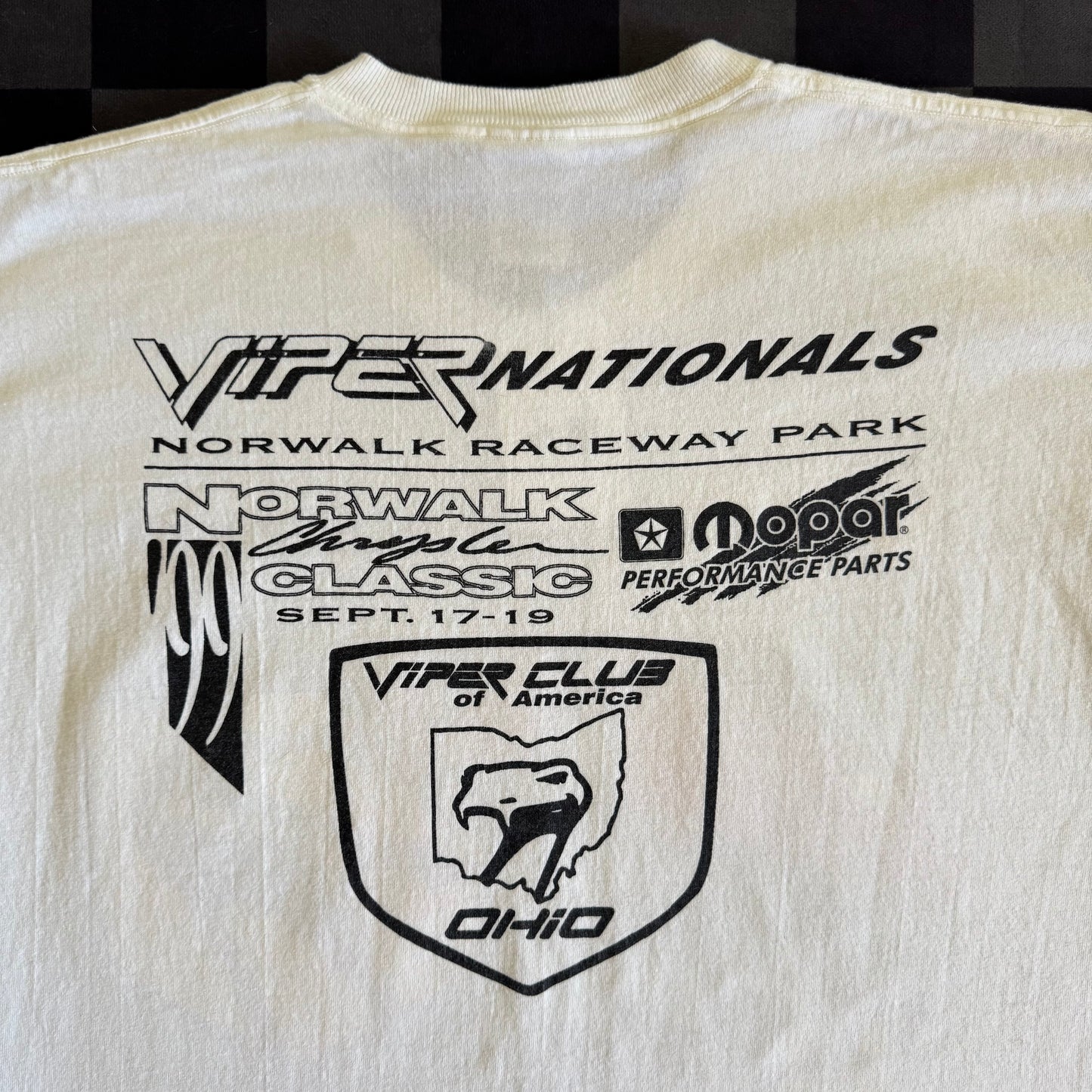 Vintage 1999 Dodge Viper Nationals Drag Racing White T Shirt Size Large