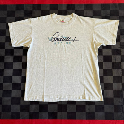 Andretti Racing Embroidered Gray T Shirt XL