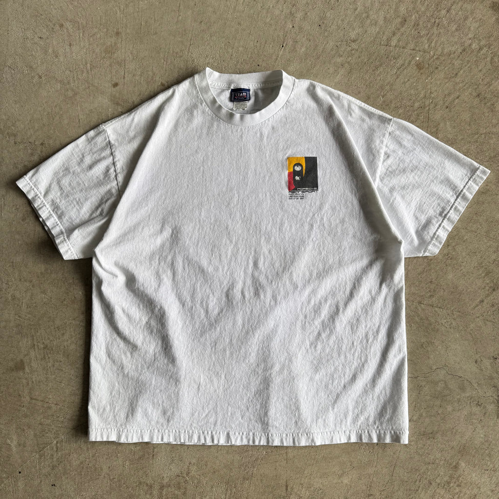 2001 Porsche Rennsport Reunion Lime Rock White T Shirt (XXL)