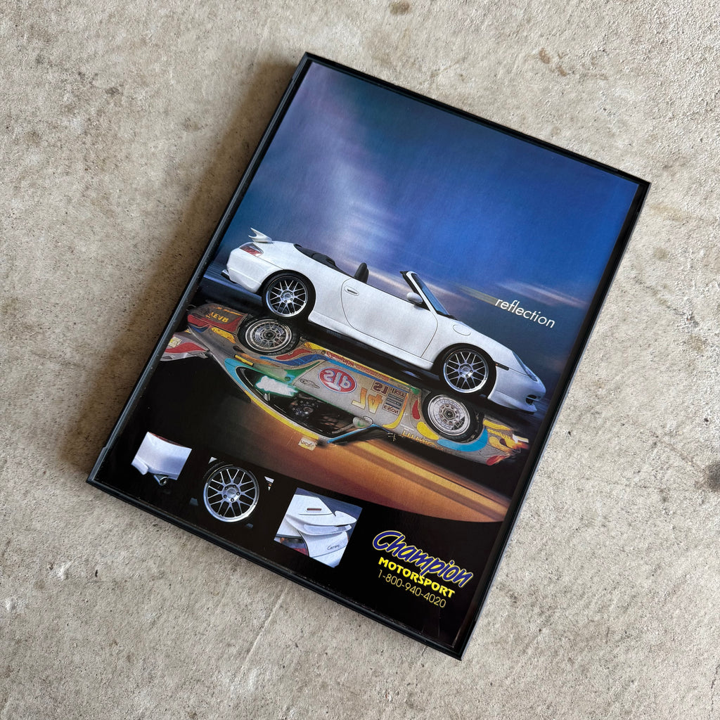 90s Porsche Champion Motorsport Framed Advertisement