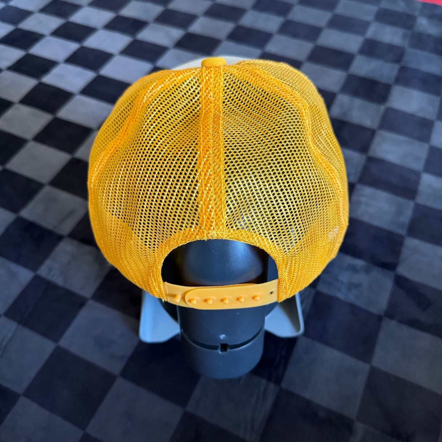 90s Champion Spark Plugs Yellow/White Trucker Hat