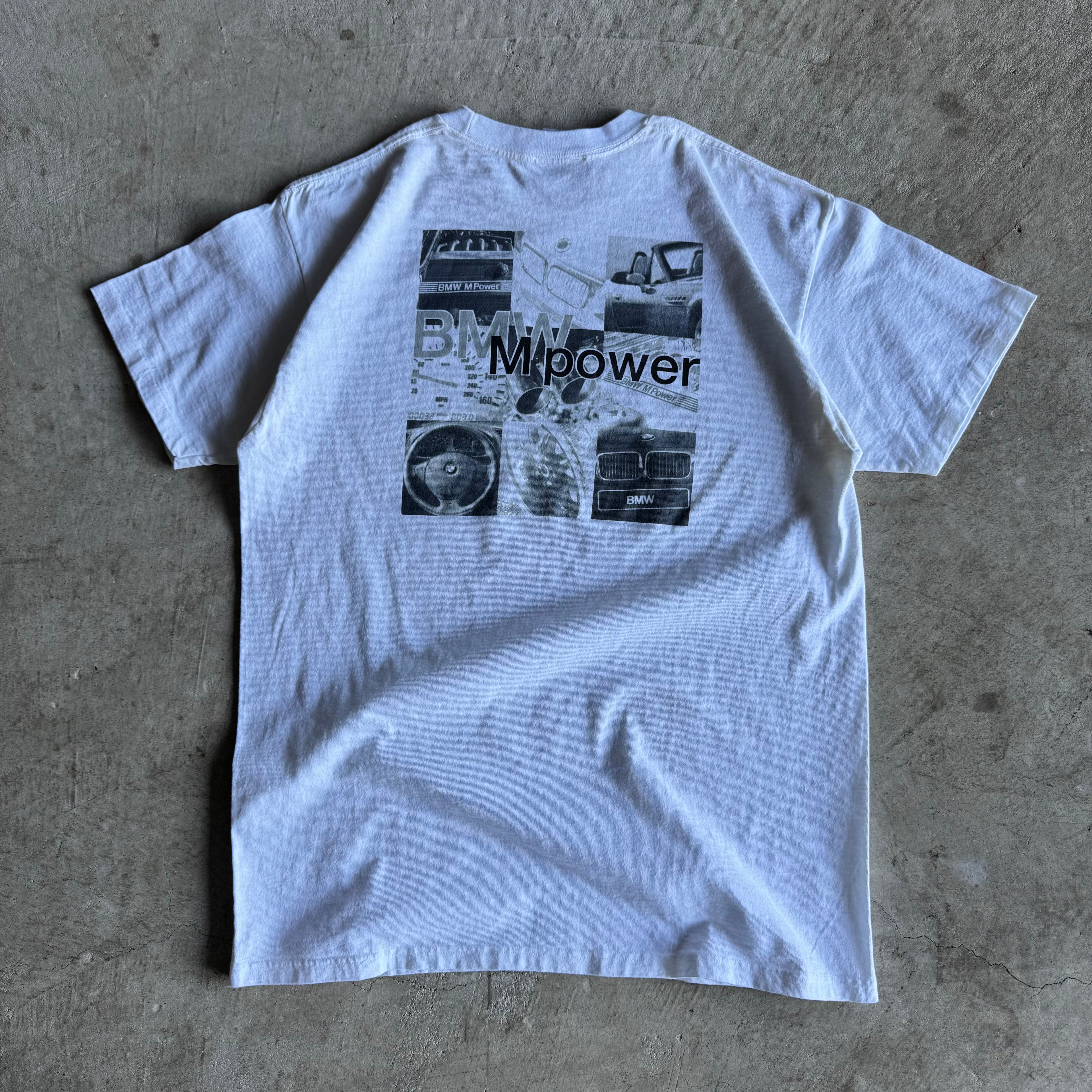 90s BMW M Power White Graphic T Shirt (XL)
