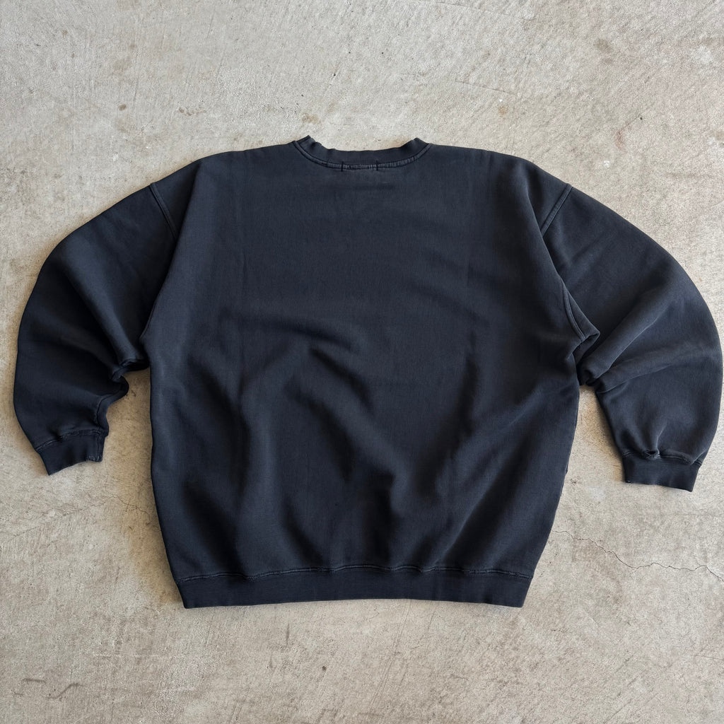 90s Porsche Selection Patch Black Distressed Crewneck Sweater (XL)