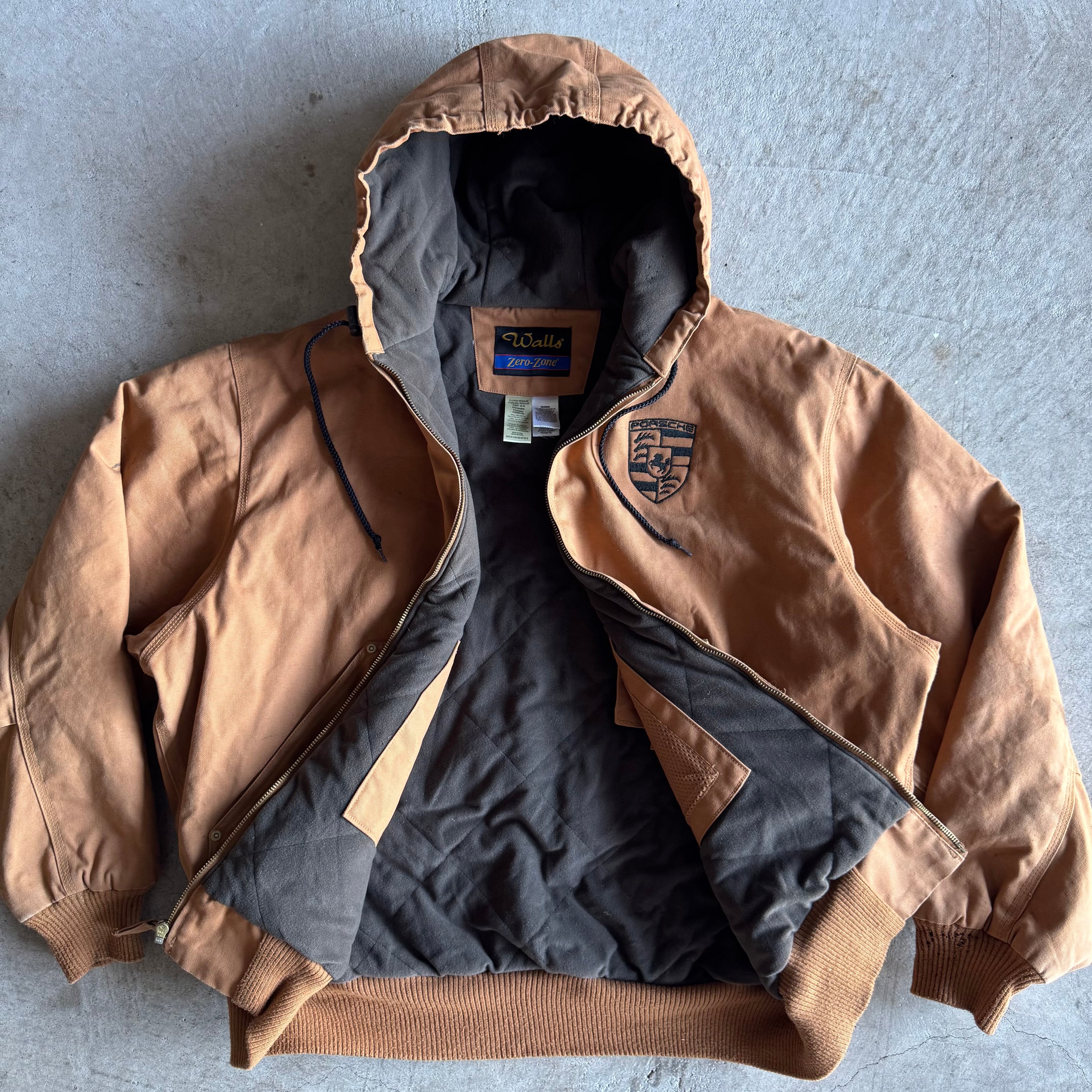 90s Porsche Wallis Brown Workwear Jacket (XL)