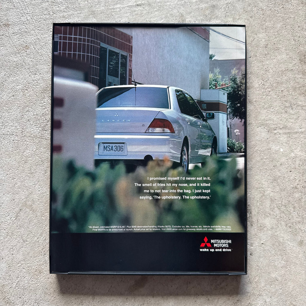 2000s Mitsubishi Lancer Framed Advertisement