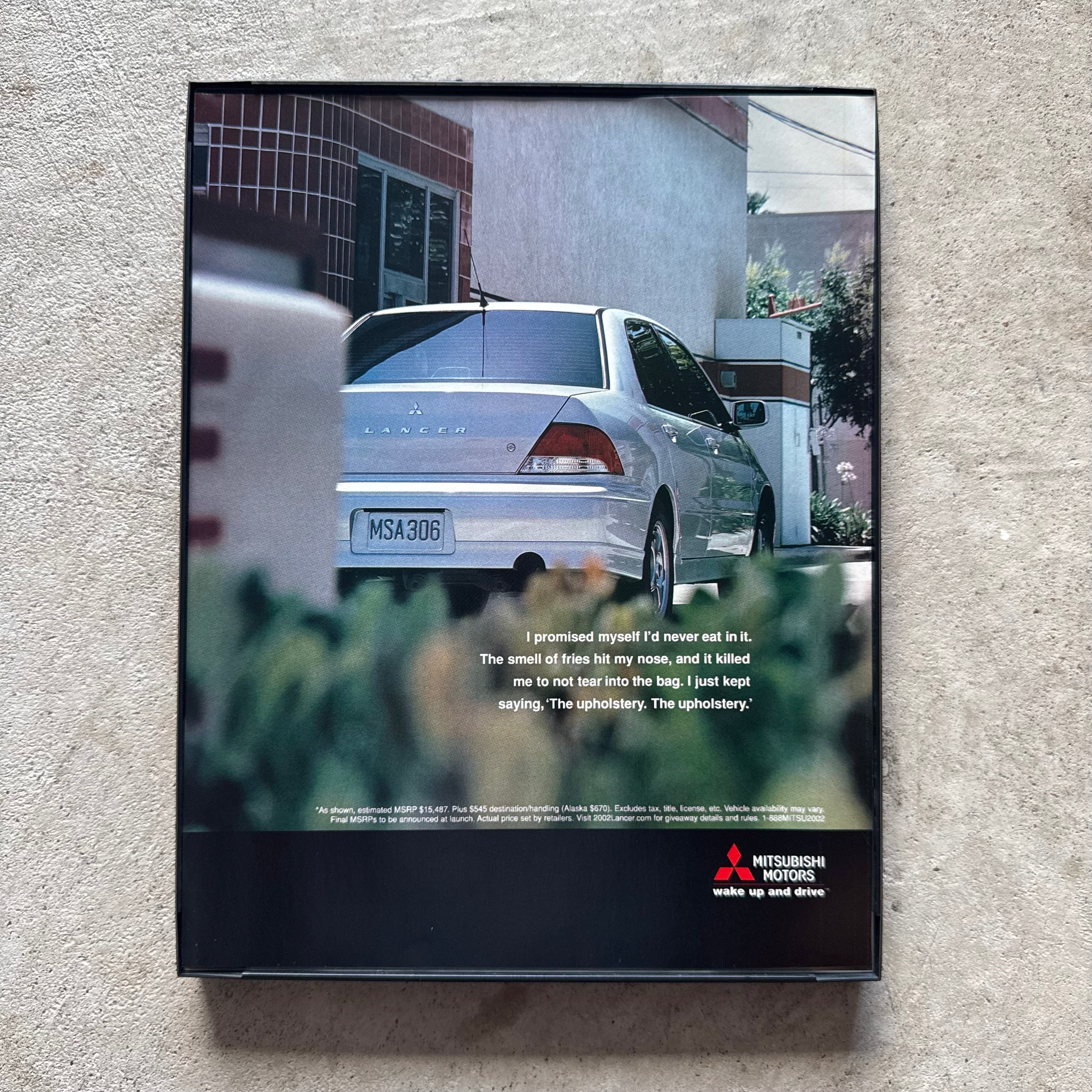 2000s Mitsubishi Lancer Framed Advertisement