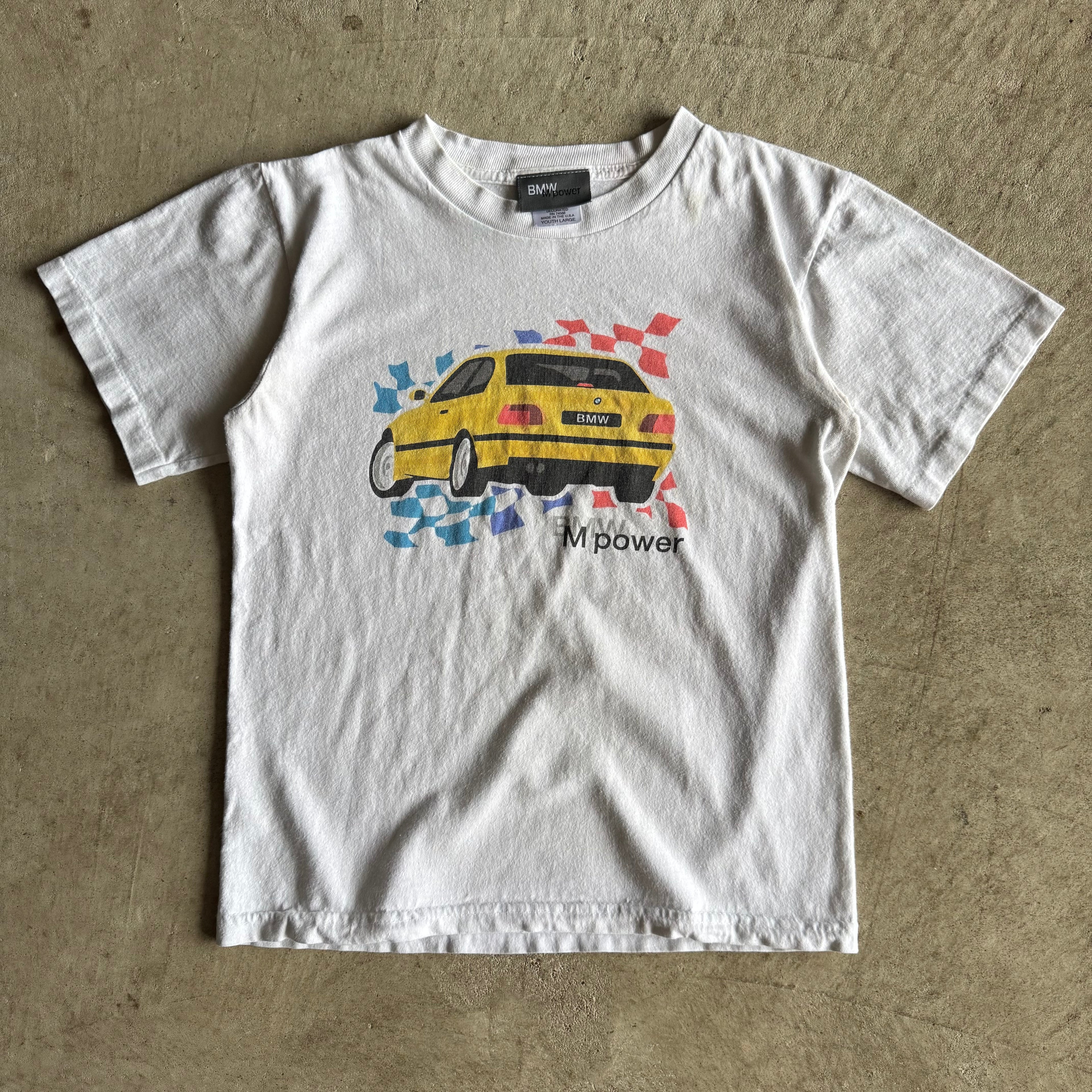 BMW Lifestyle E36 M3 White T Shirt (Youth L)