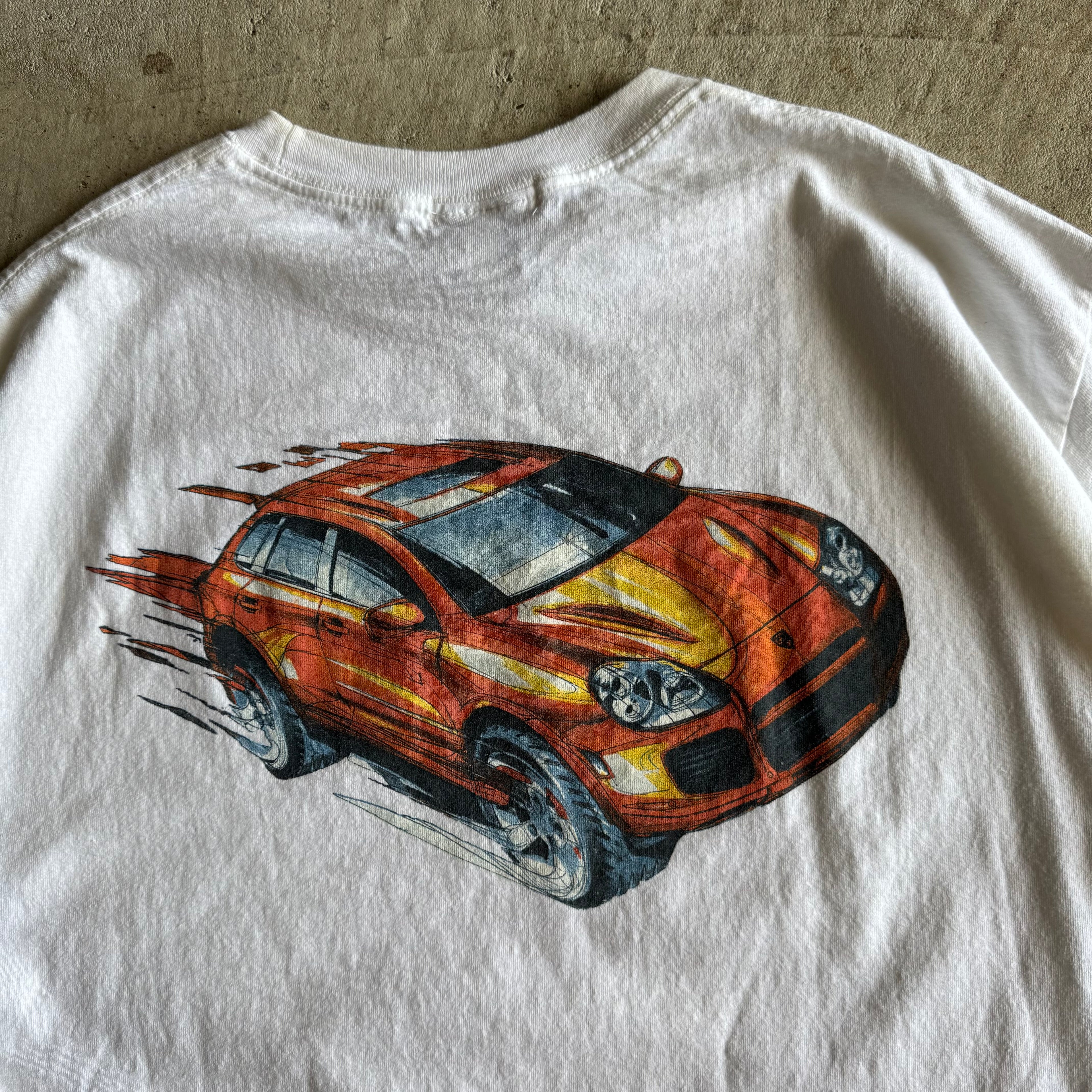 2000s Porsche Cayenne White T Shirt (XL)