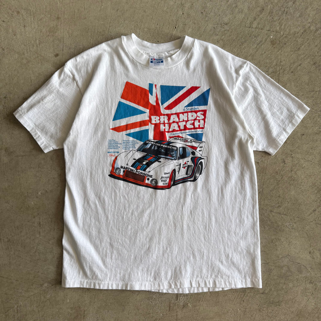90s Porsche 6 Hours of Brands Hatch Victory Poster T Shirt (L)