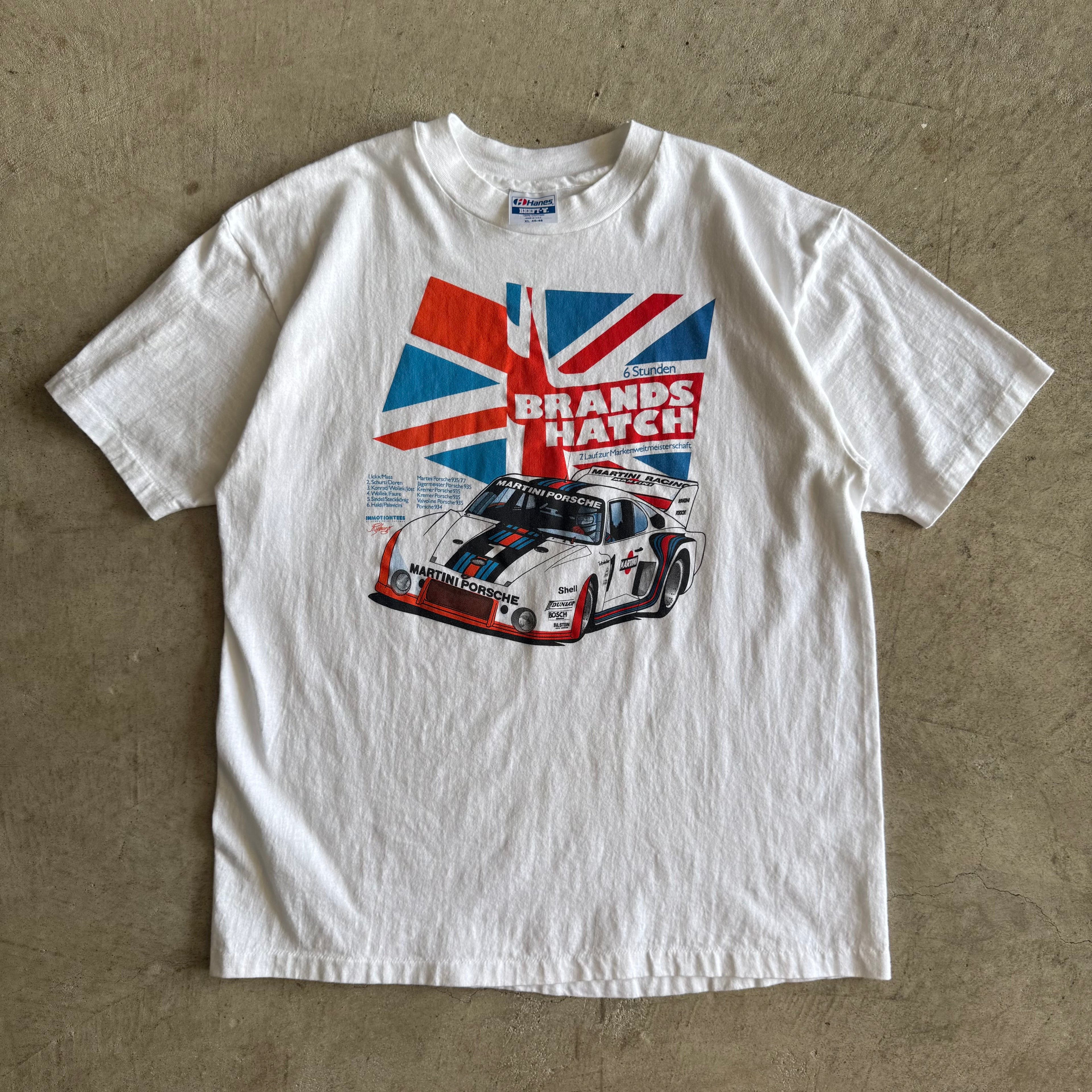90s Porsche 6 Hours of Brands Hatch Victory Poster T Shirt (L)