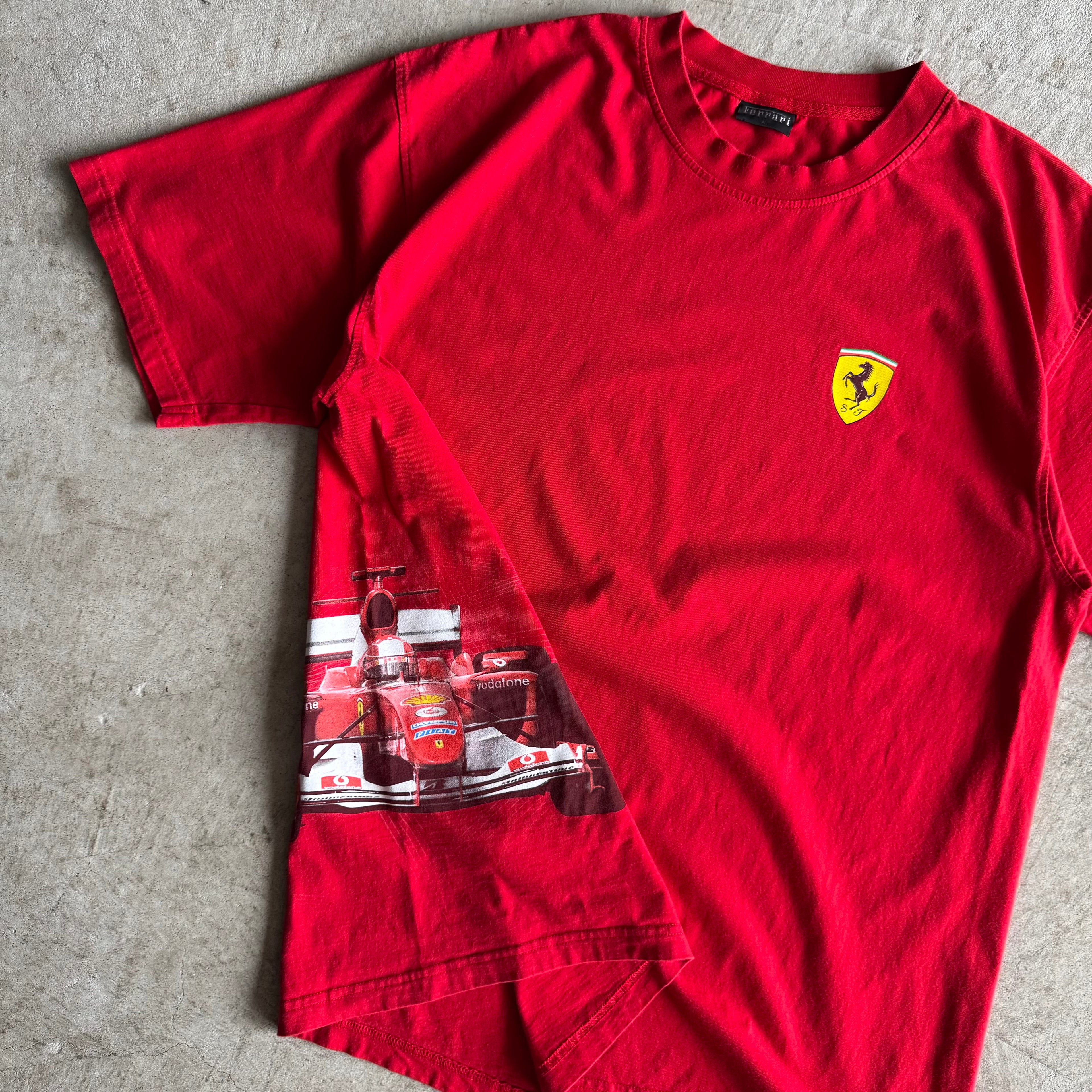 90s Ferrari Formula 1 Schumacher Red T Shirt (XL)