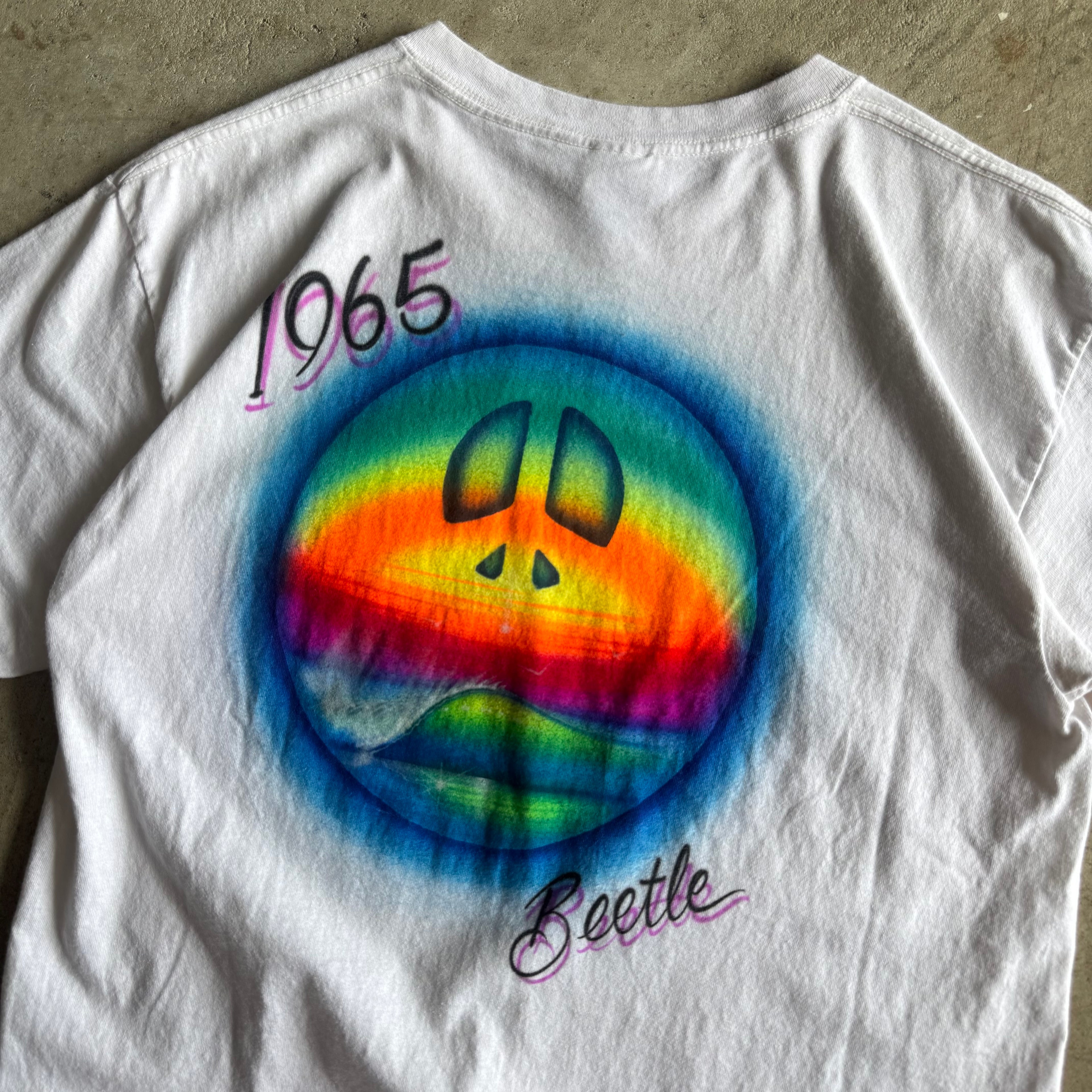 Vintage 90s Volkswagen Airbrush Style 1965 Sunset T Shirt Size Large