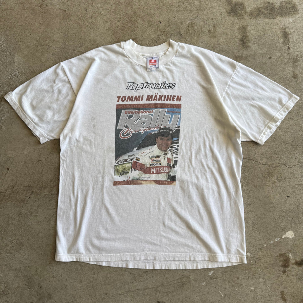 90s Tommi Makinen Toptronics Rally Championship Cover White Shirt (XL)