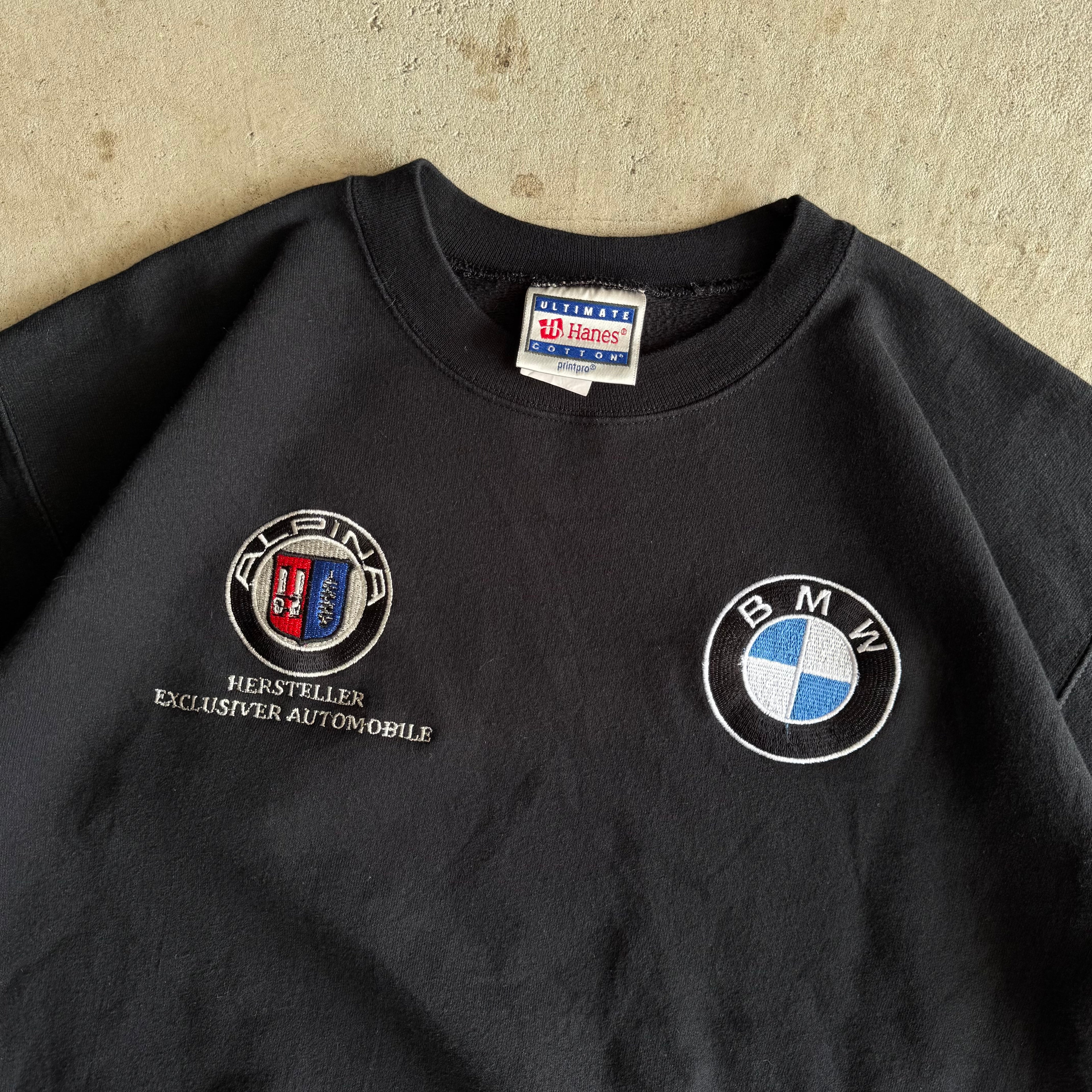 90s BMW Alpina Motorsports Black Crewneck Sweater (S)