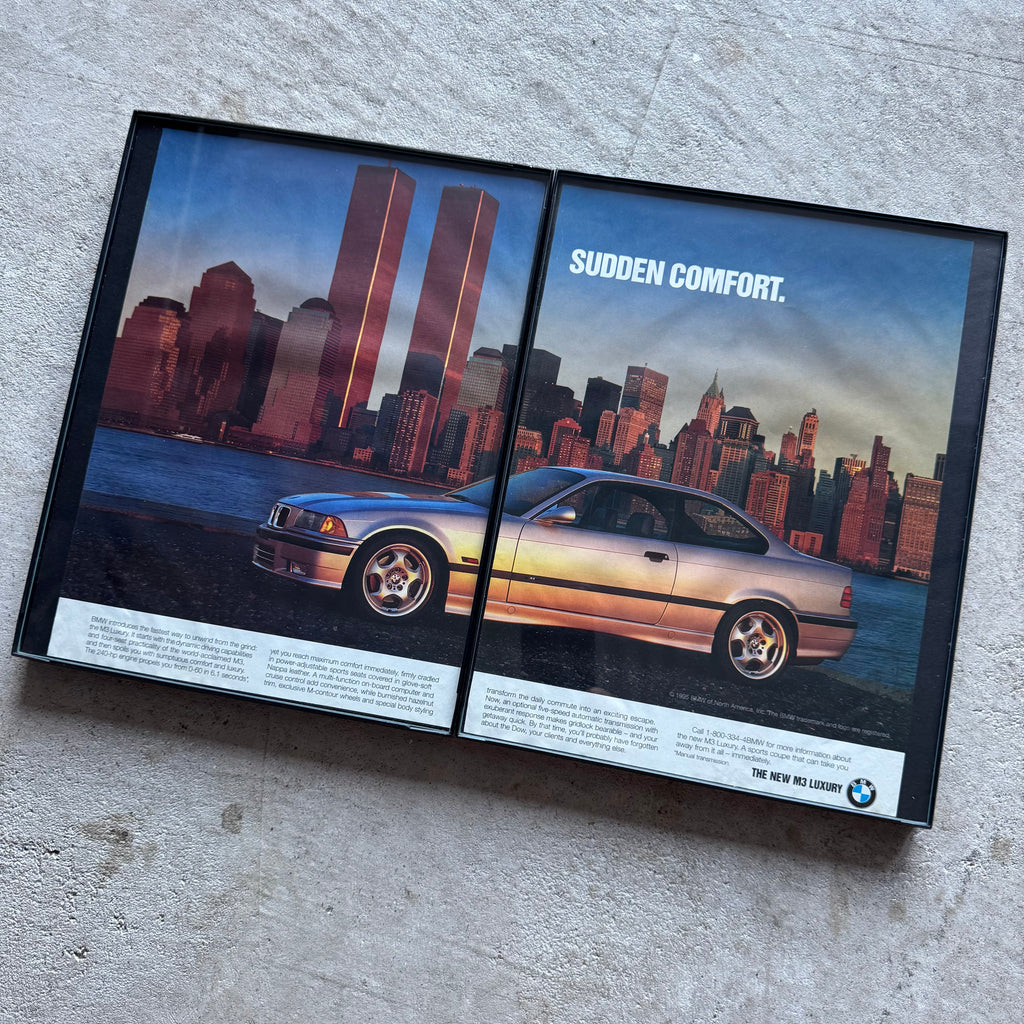 1995 BMW E36 M3 Coupe Sudden Comfort Framed Advertisement