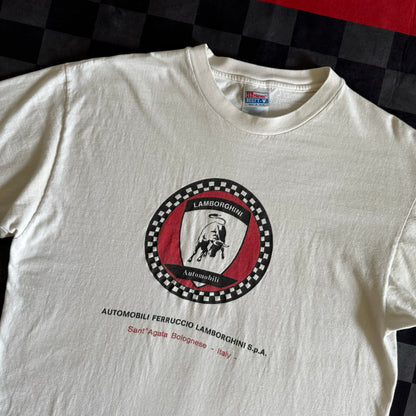 Lamborghini Automobil Ferruccio Italy White T Shirt XL