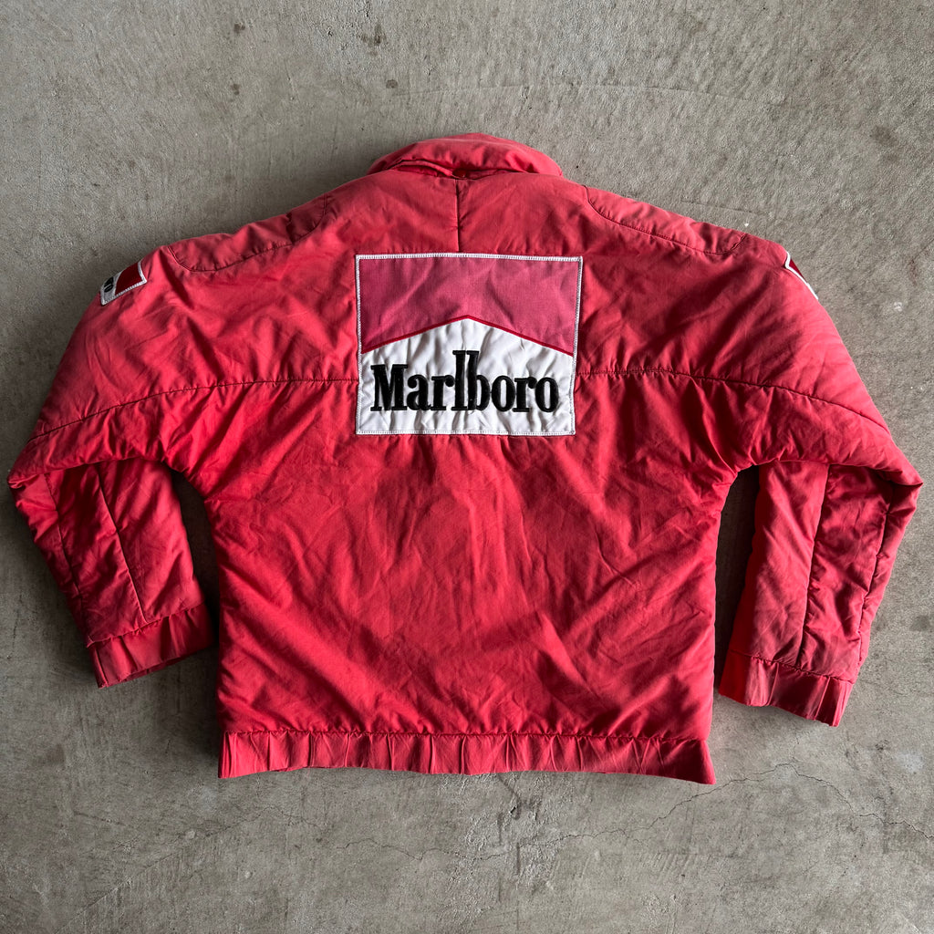 90s Marlboro Racing World Championship Team Red Puffer Jacket (L)