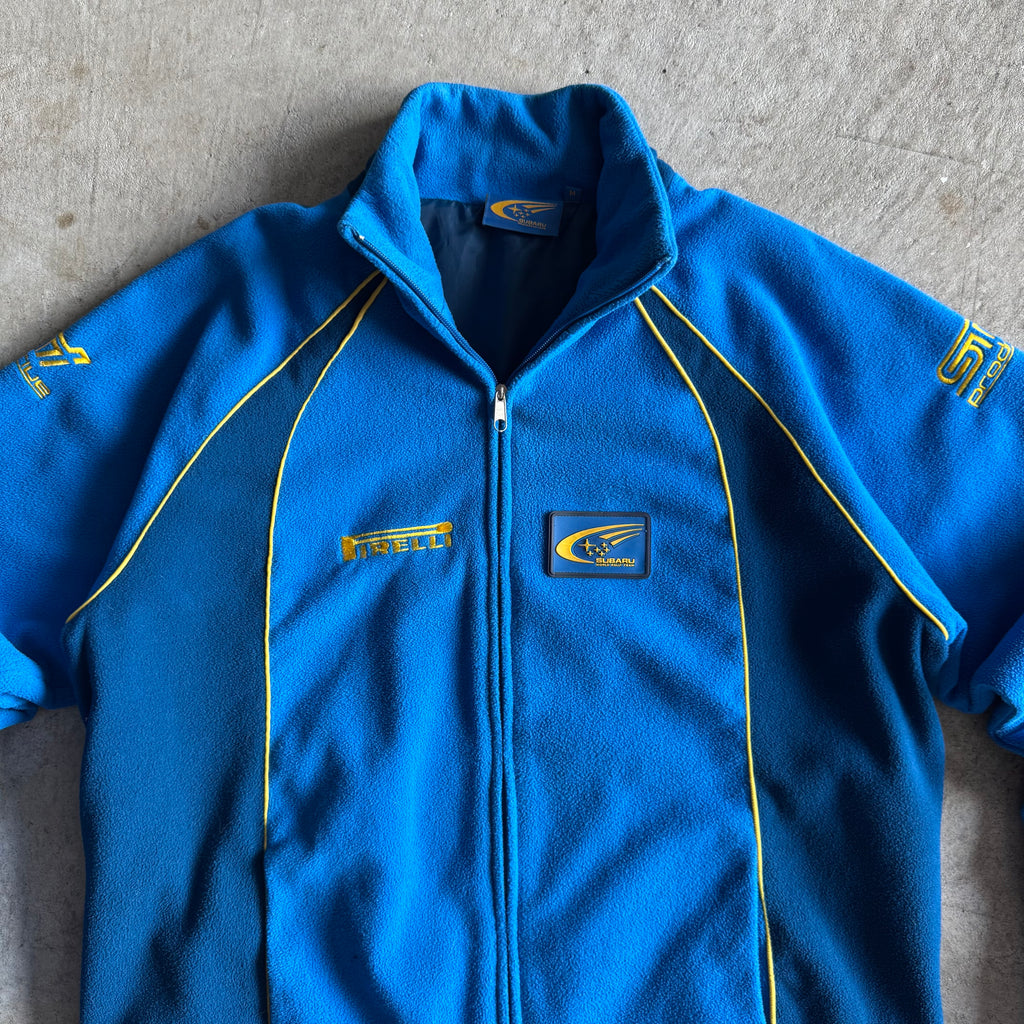 90s Subaru World Rally Team Blue Fleece Jacket (M)