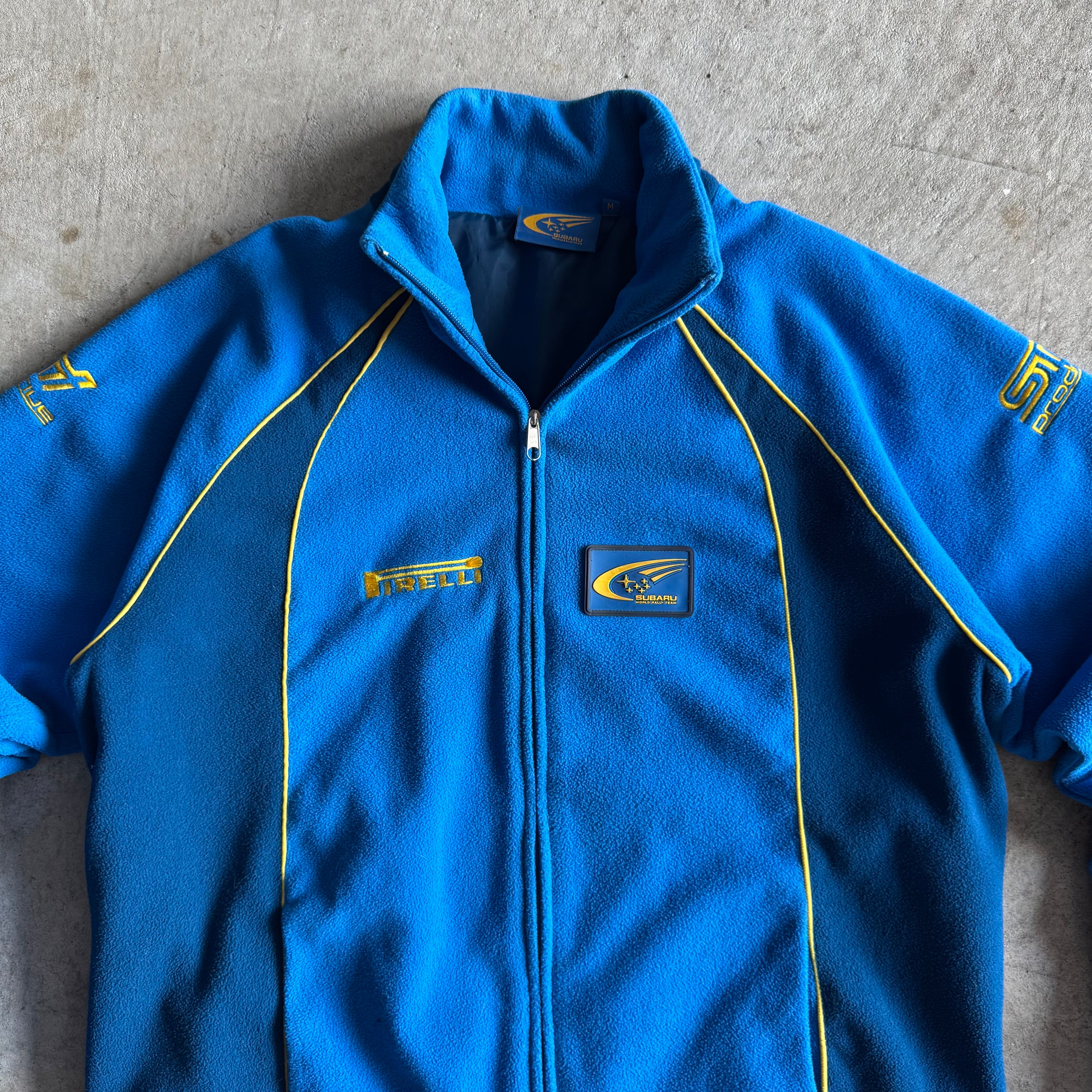 90s Subaru World Rally Team Blue Fleece Jacket (M)