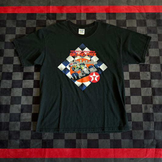 2001 Texaco/Havoline Grand Prix of Houston Indy Car Series Black T-Shirt