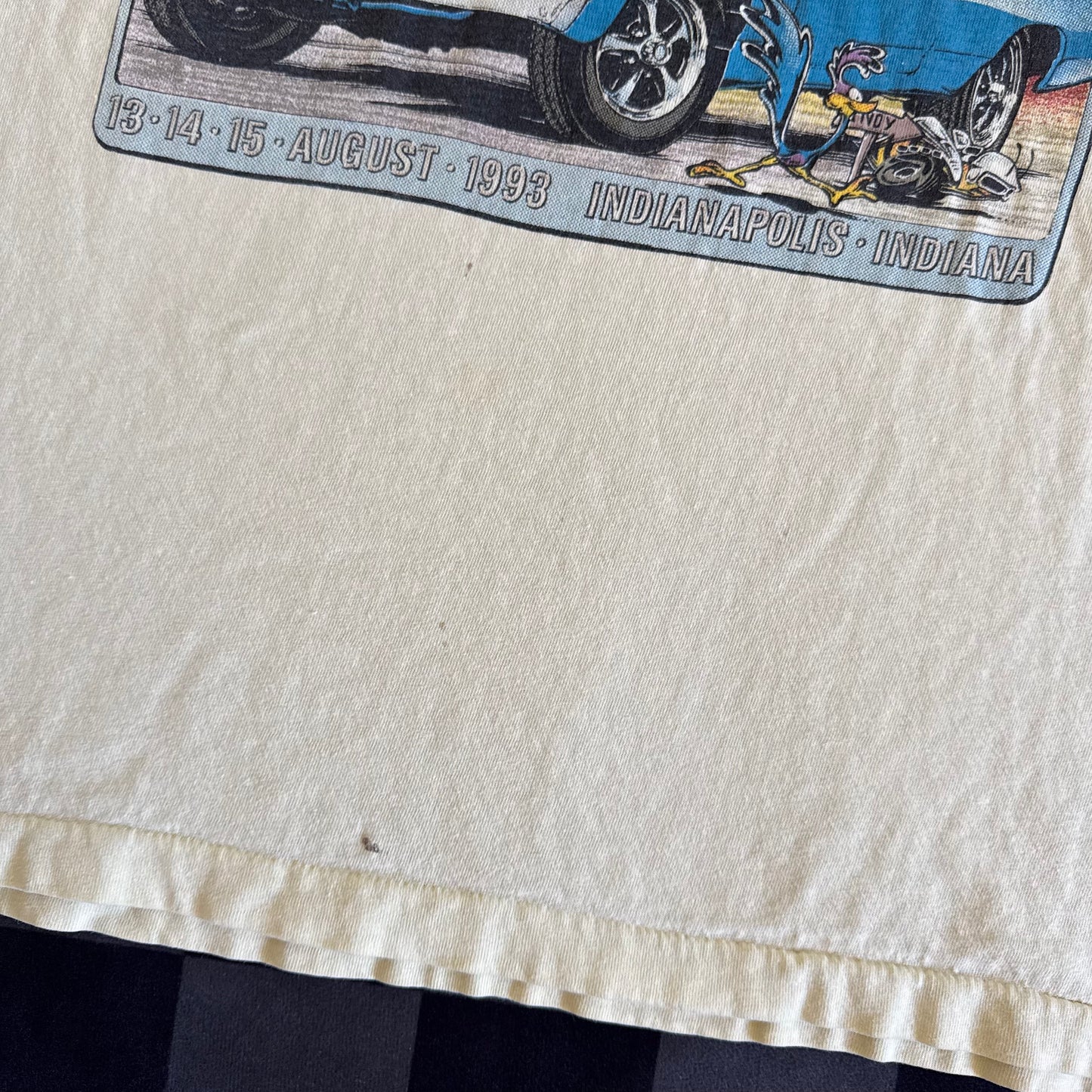 Vintage 1993 Mopar Nationals Indianapolis Raceway Yellow T Shirt Size Large