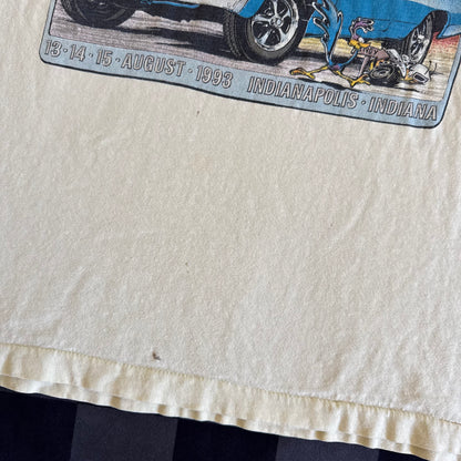 Vintage 1993 Mopar Nationals Indianapolis Raceway Yellow T Shirt Size Large