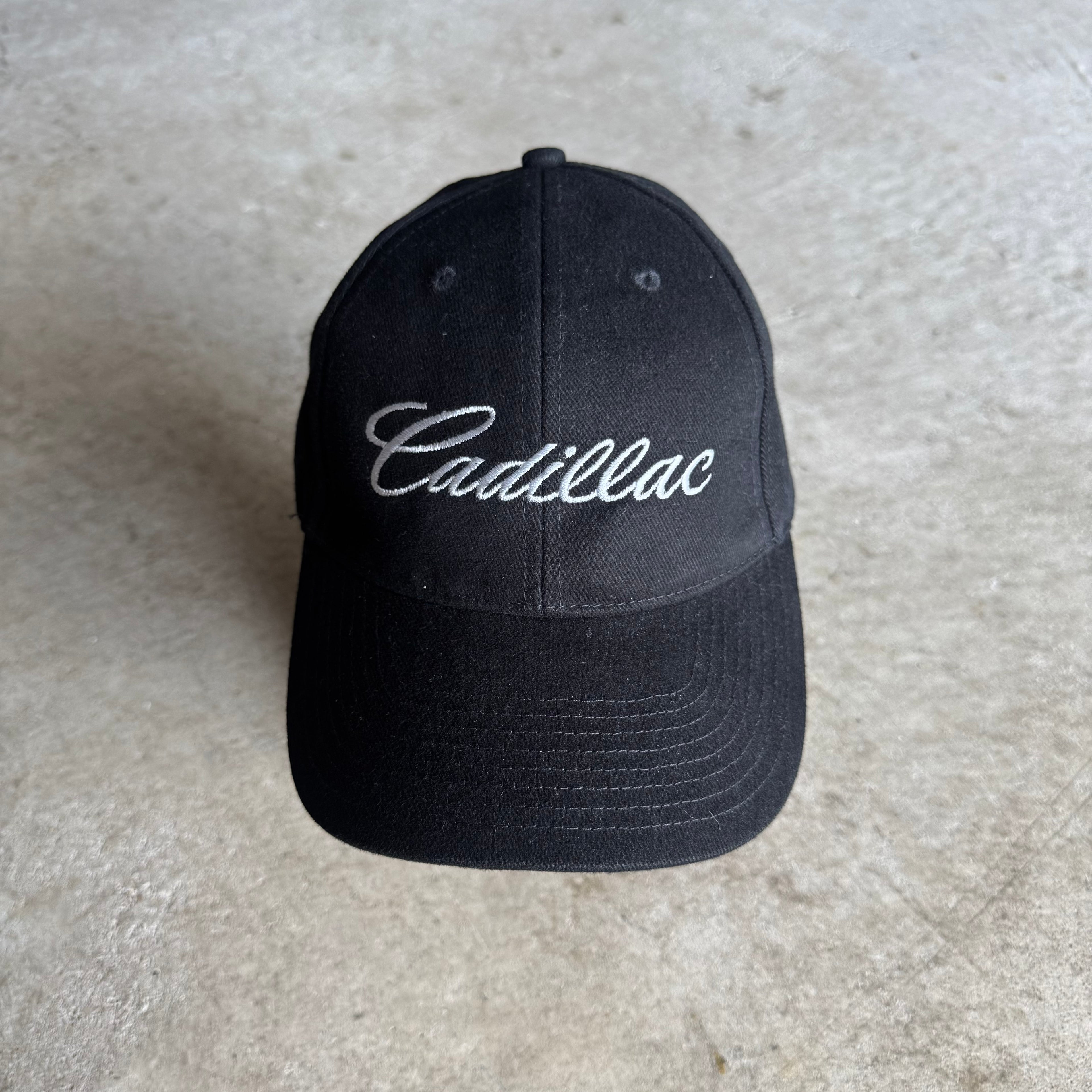 90s Cadillac Embroidered Black Cap Hat