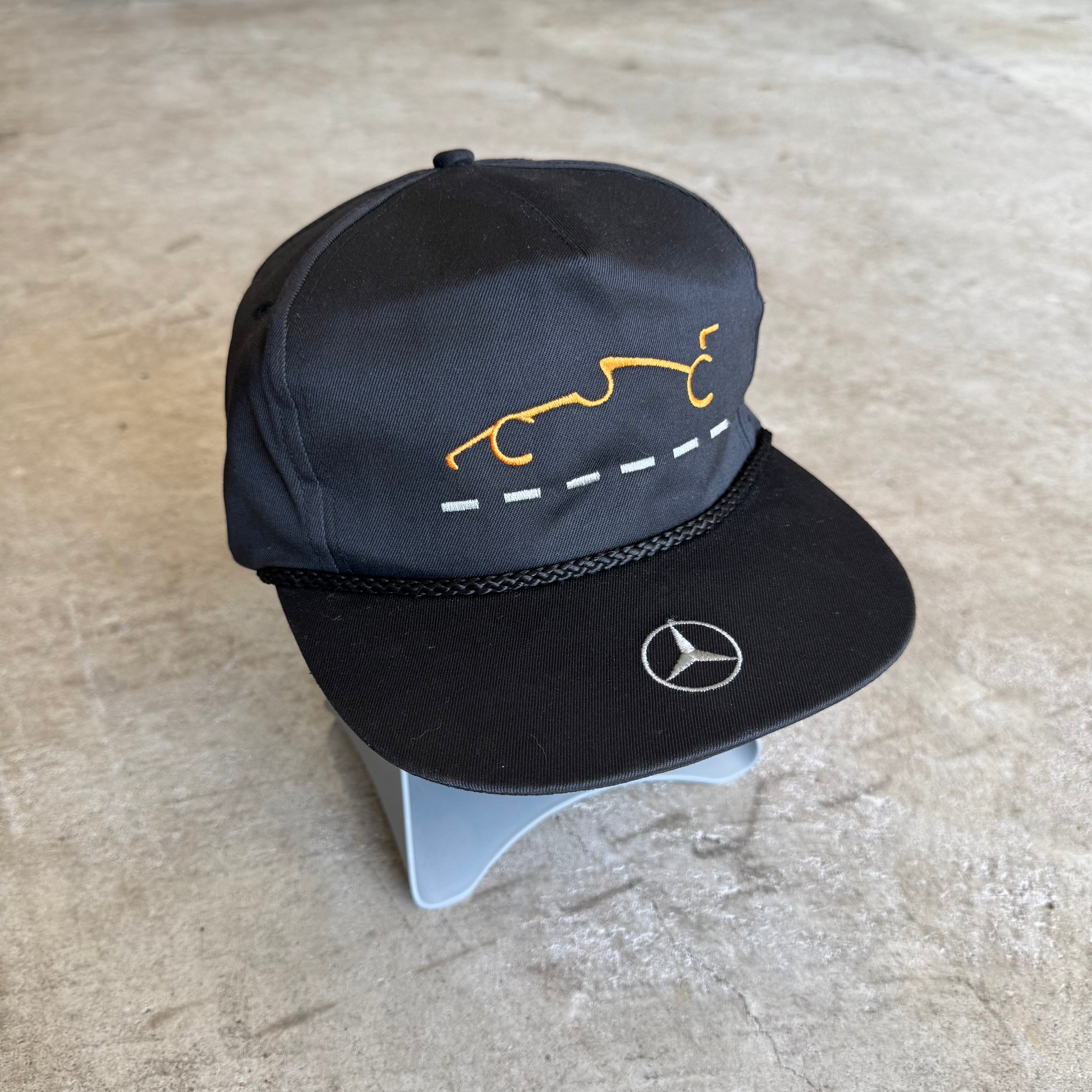 90s Mercedes-Benz Formula 1 F1 Silhouette Black Adjustable Hat
