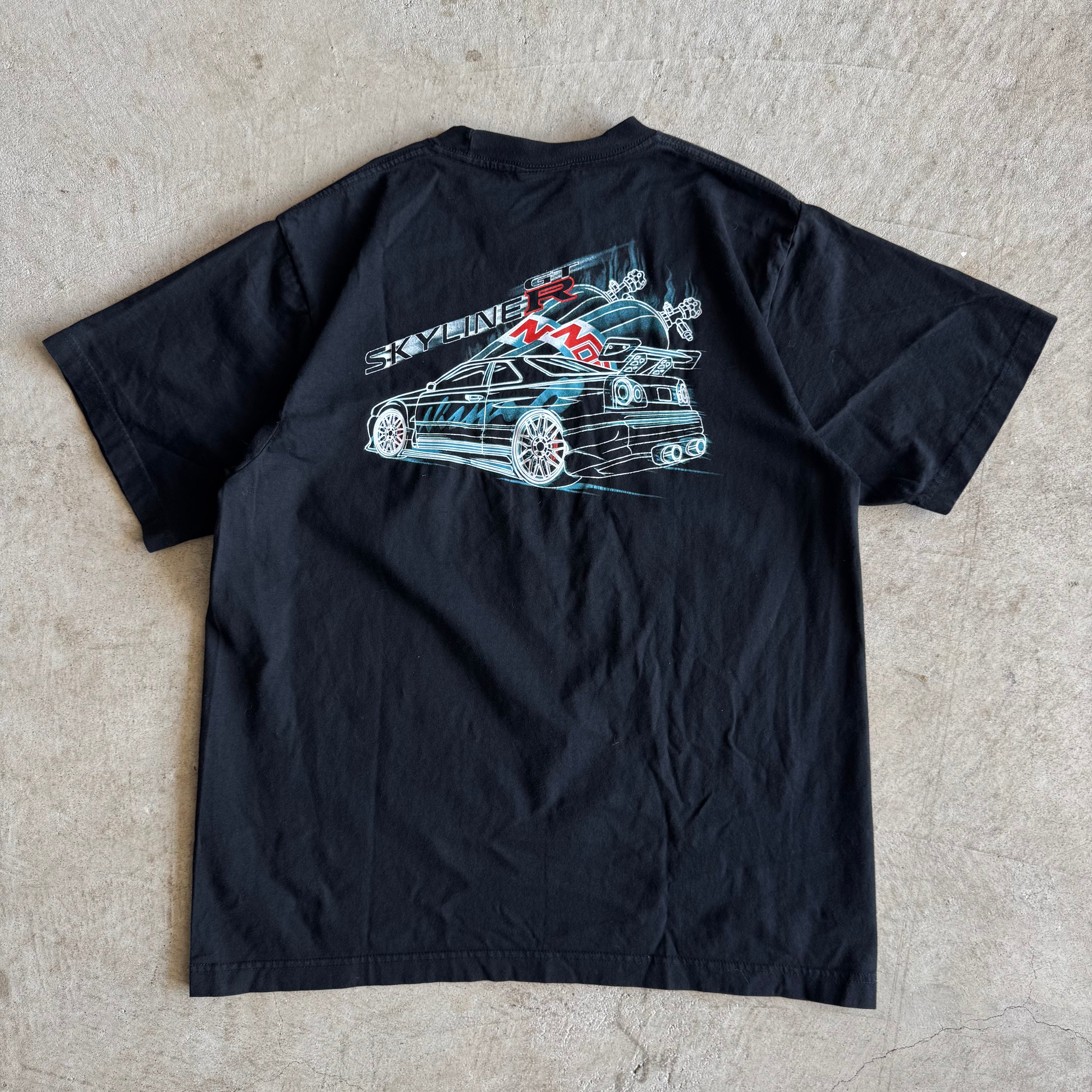 90s Nismo Nissan Skyline GT-R R34 Black T Shirt (L)