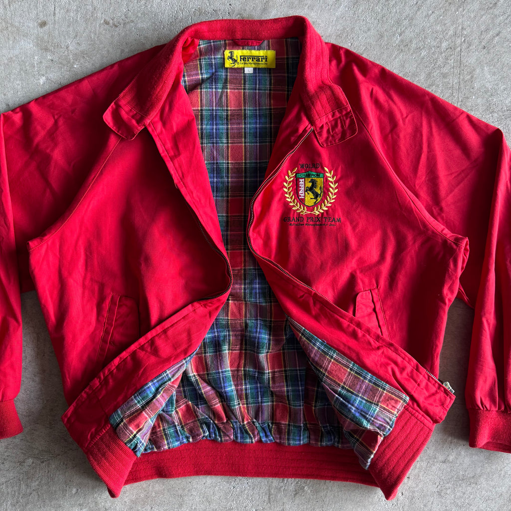 90s Ferrari Grand Prix Team Red Coach Jacket (L)