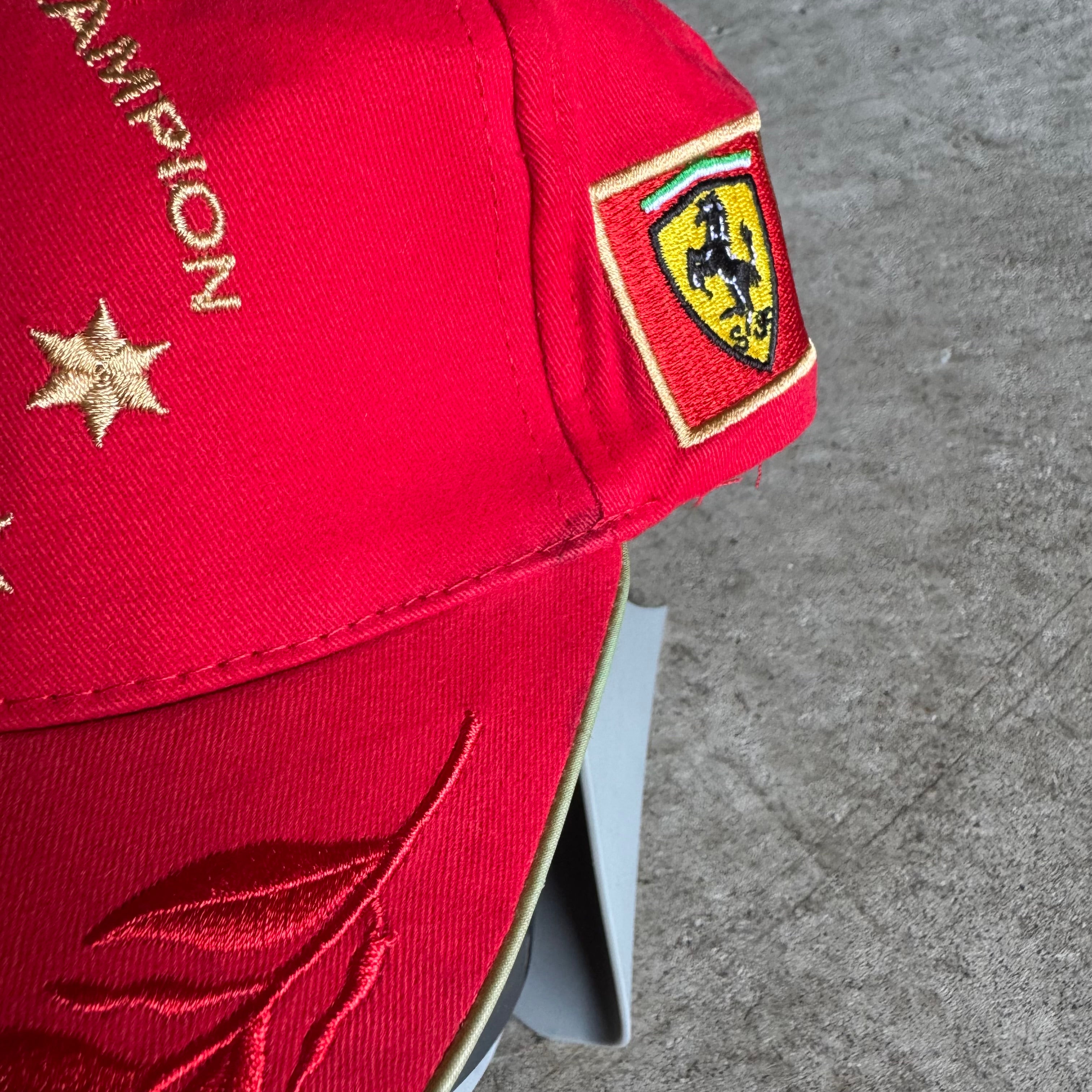 2002 Michael Schumacher 5 Time World Champion Red Cap Hat
