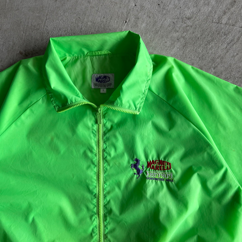 90s Ferrari Magneti Marelli Neon Green Jacket (L)