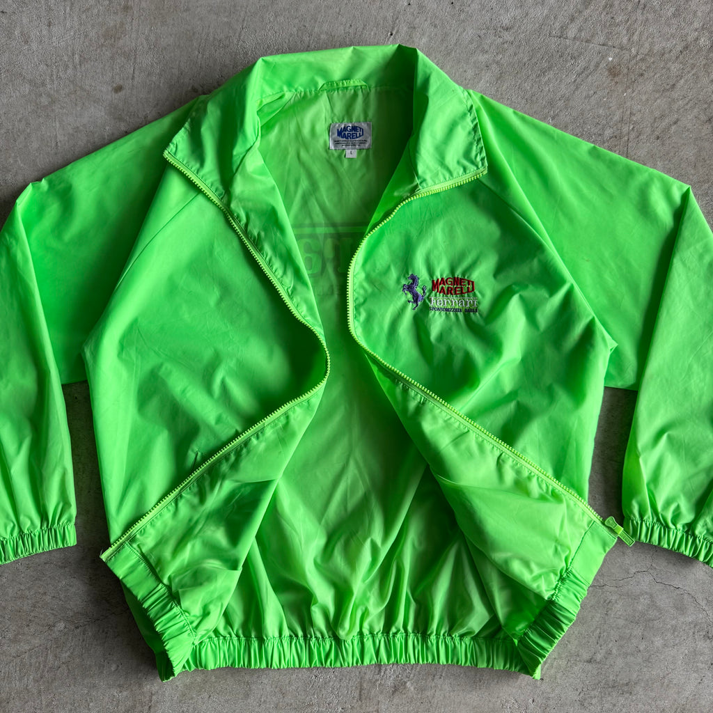 90s Ferrari Magneti Marelli Neon Green Jacket (L)
