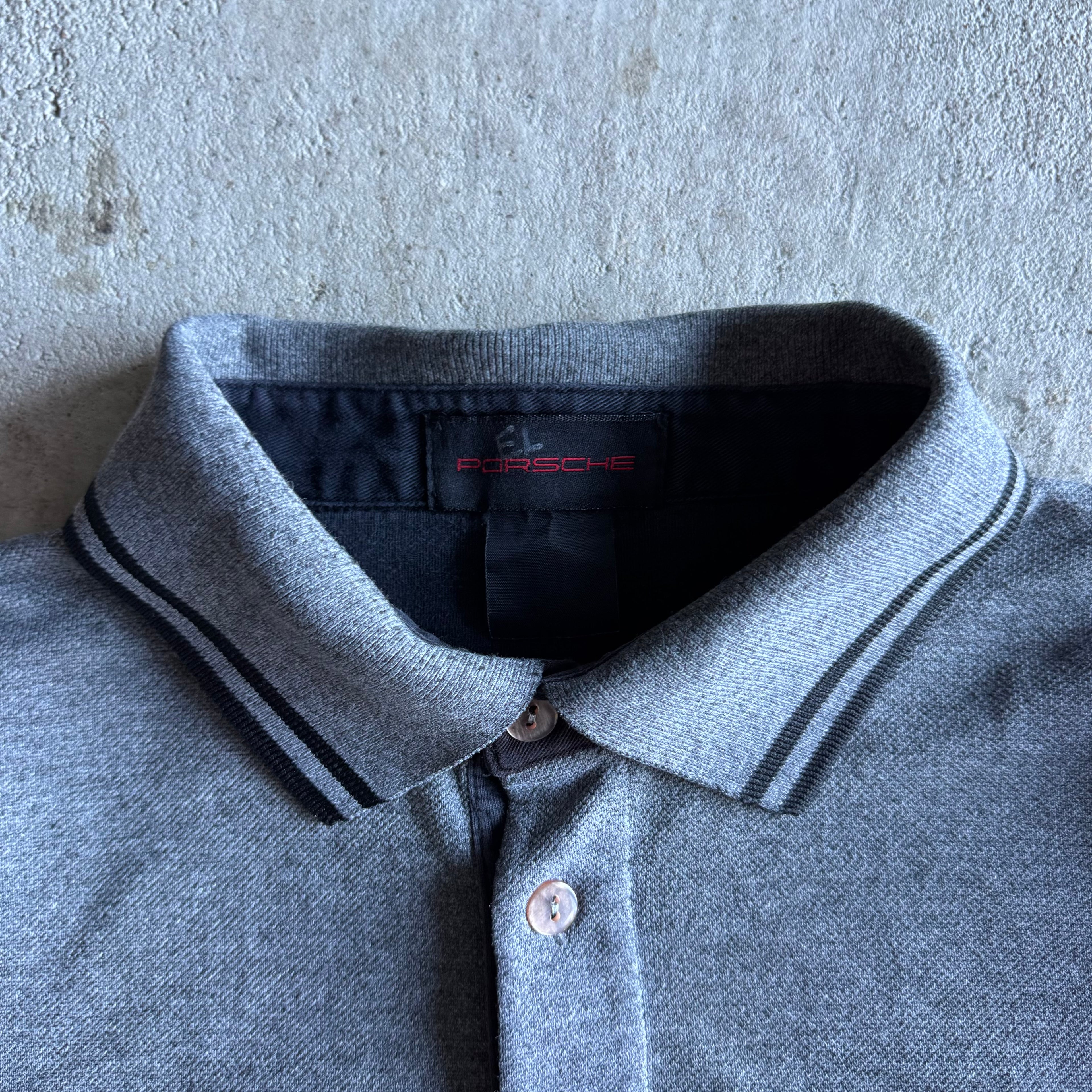 Porsche Selection 911 Turbo Grey Black Polo Shirt (XL)