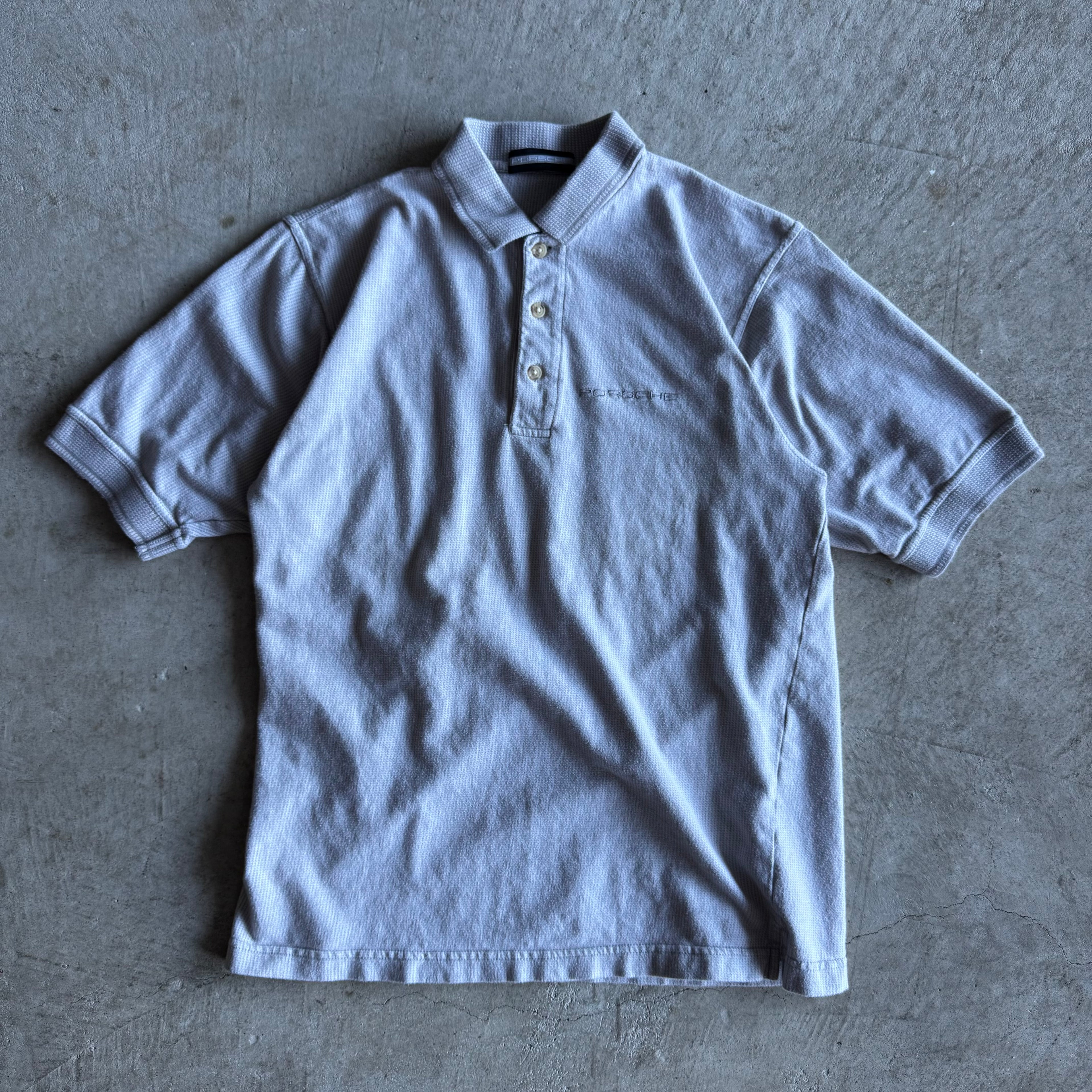 90s Porsche Selection Beige Embroidered Polo Shirt (S)