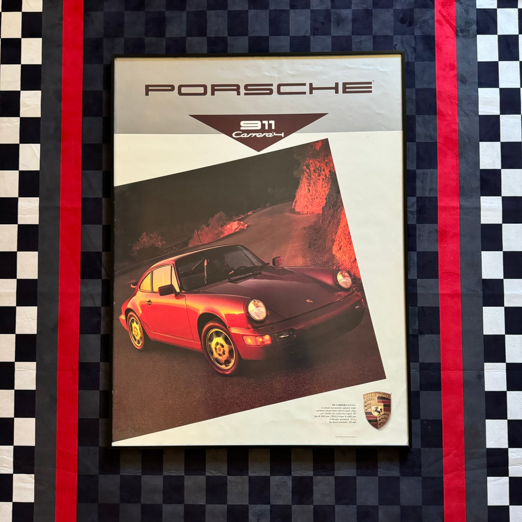 80s Porsche Dealership Showroom 911 Carrera S Poster