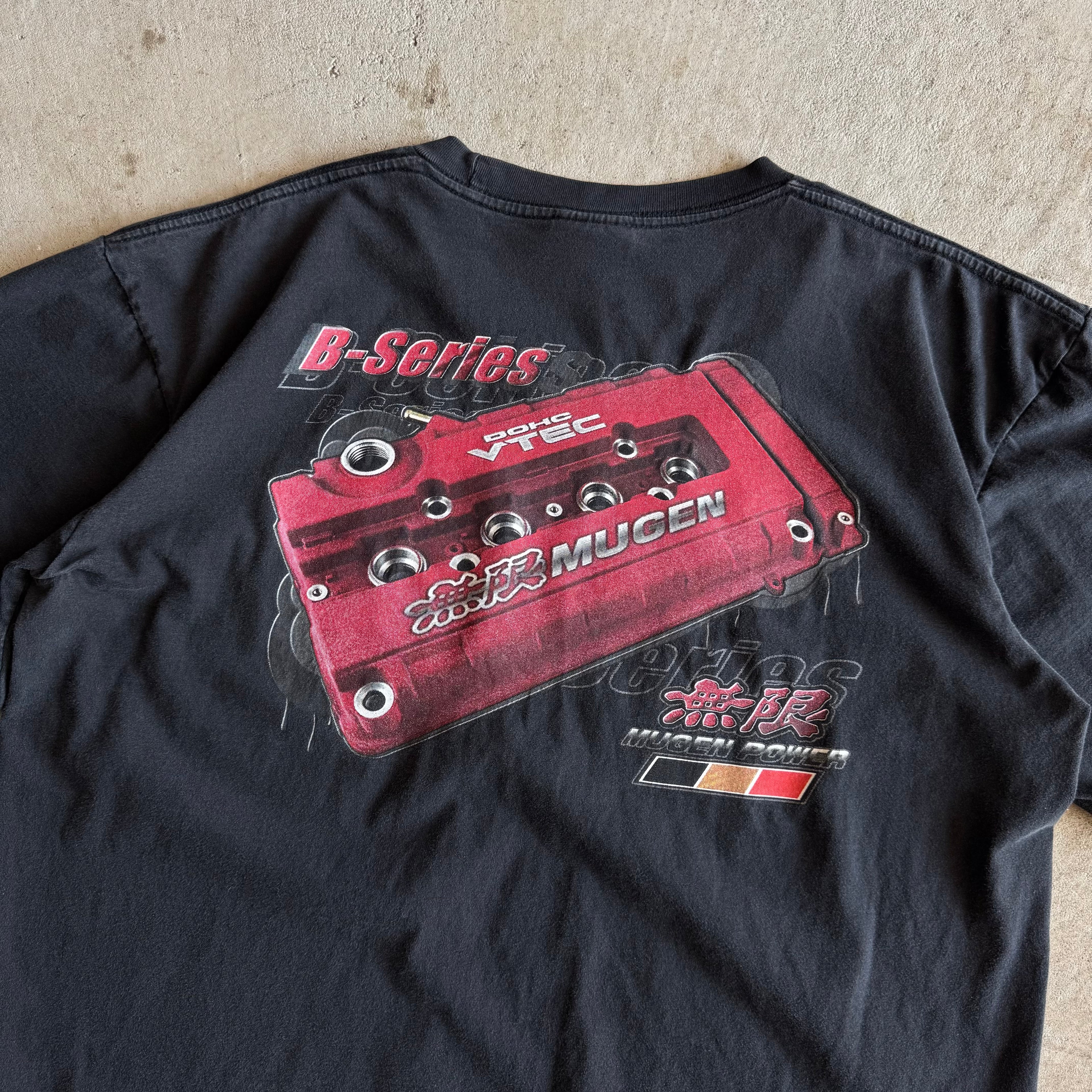 90s Honda VTEC DOHC Mugen B Series Engine Cover T Shirt (XL)