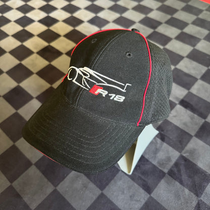 Audi Motorsports R 18 Black Red Hat Cap