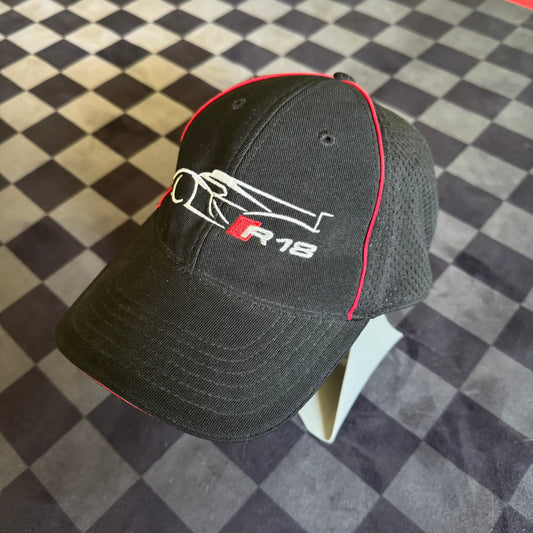 Audi Motorsports R 18 Black Red Hat Cap