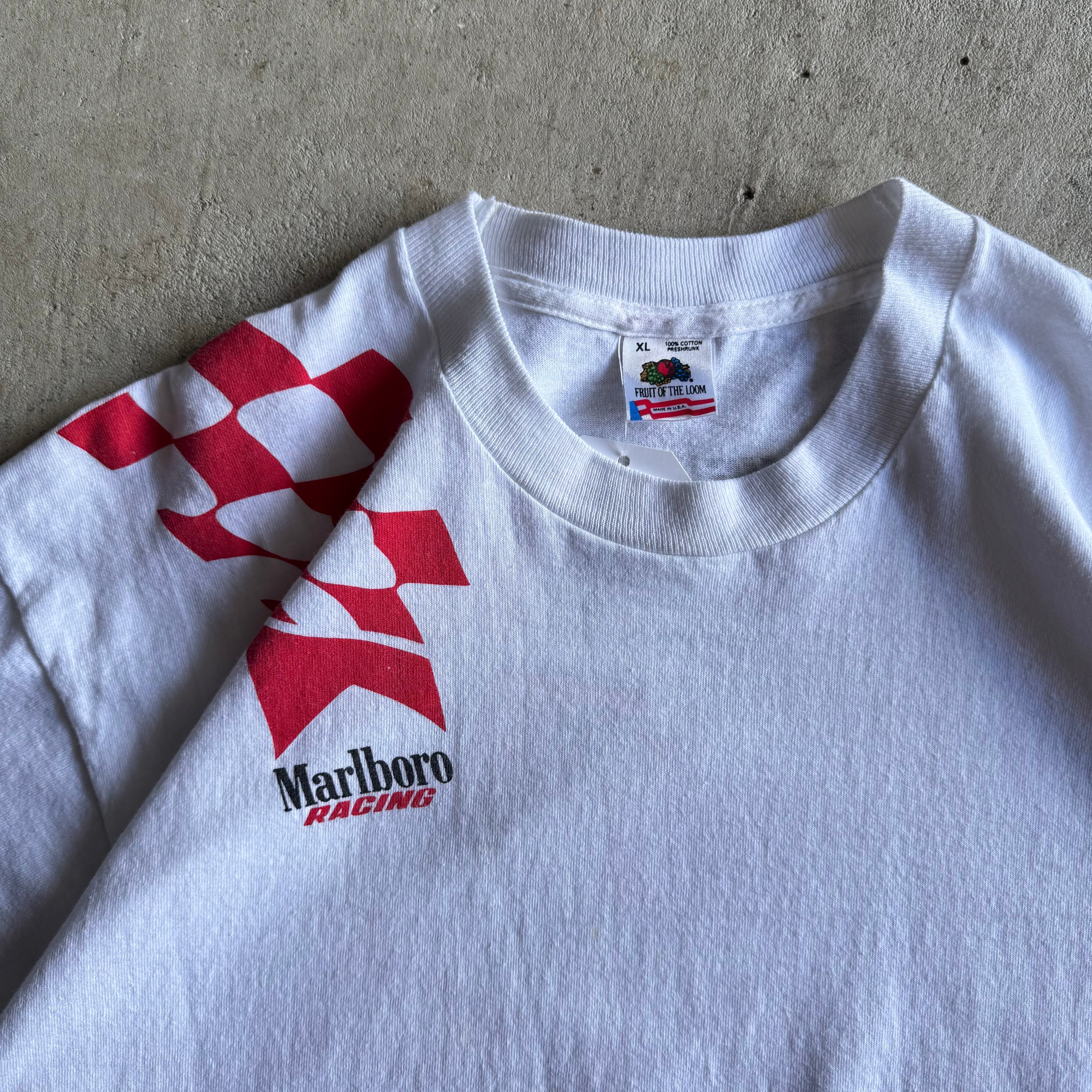 Vintage 90s Marlboro Racing IndyCar CART White T Shirt Size XL