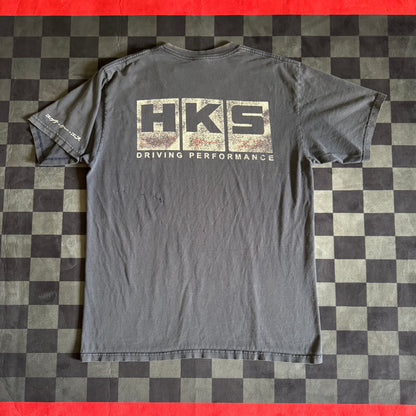 HKS Block Logo Navy T-Shirt Large
