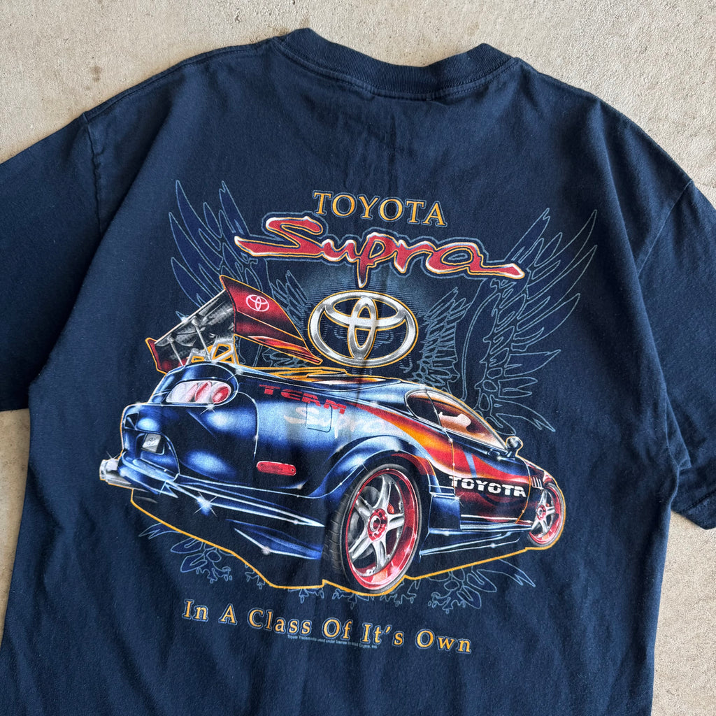 90s Mad Engine Toyota Supra Mkiiii Navy T Shirt (L)