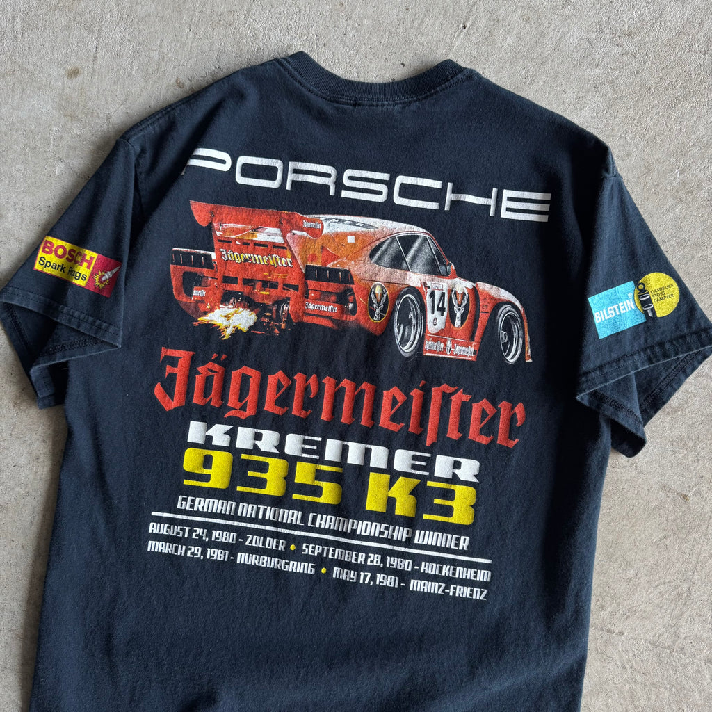 Porsche Jagermeister Racing Kremer 935 Black T Shirt (M)