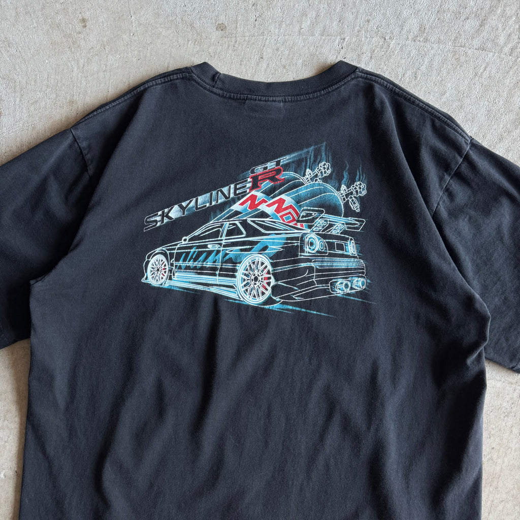 90s Nismo Nissan Skyline GT-R R34 Black T Shirt (XL)