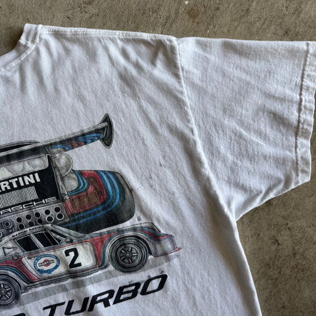 90s Porsche Martini Racing Turbo RSR White T Shirt (XL)