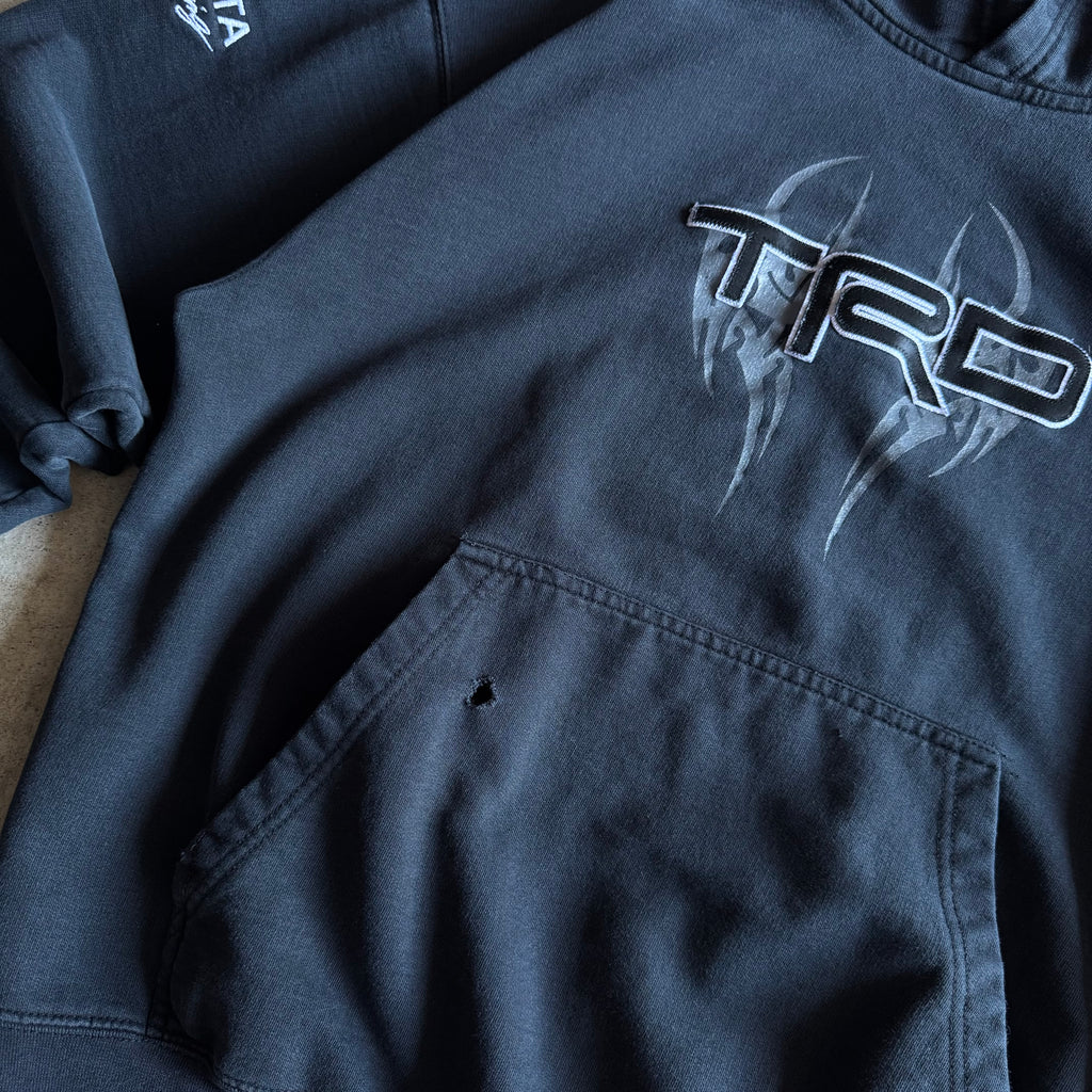 90s TRD Toyota Racing Development Tribal Hoodie Pullover Sweater (L)