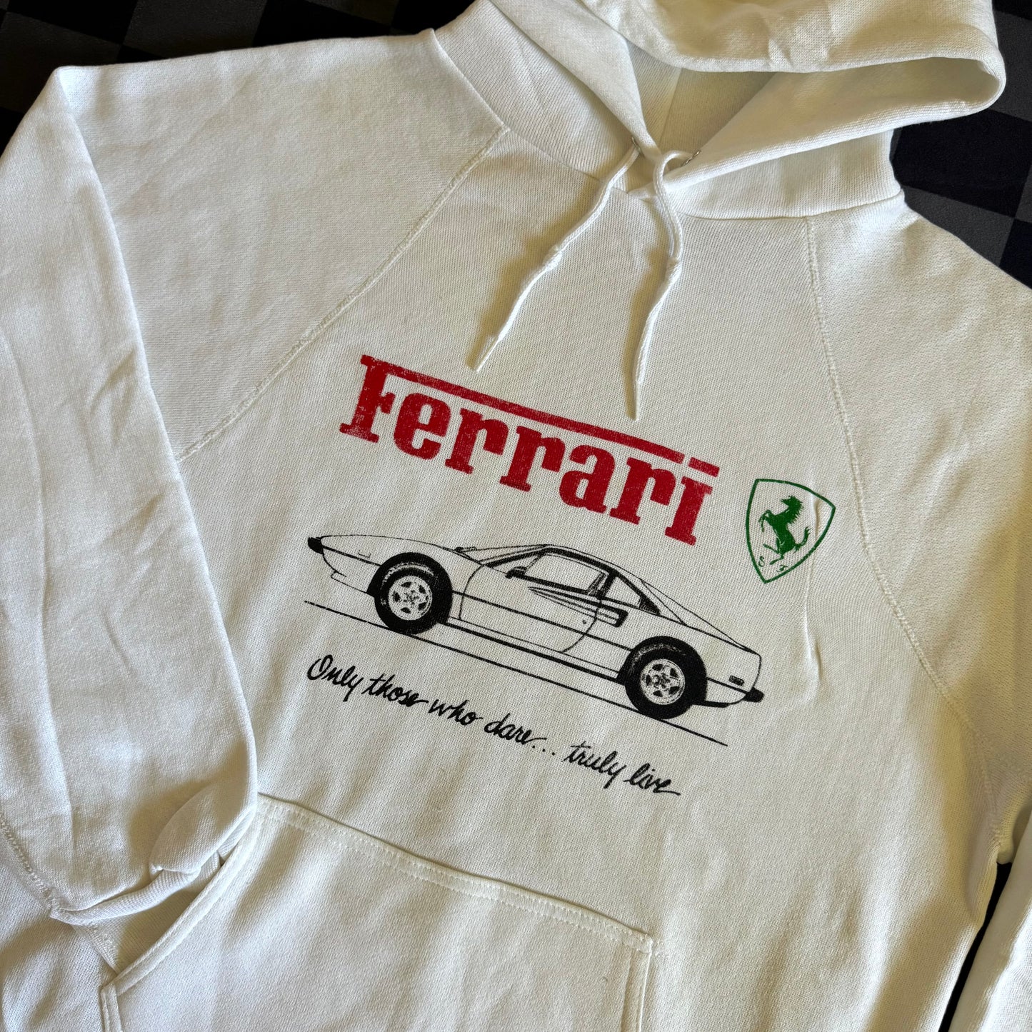 Ferrari GTO White Hooded Sweater Large
