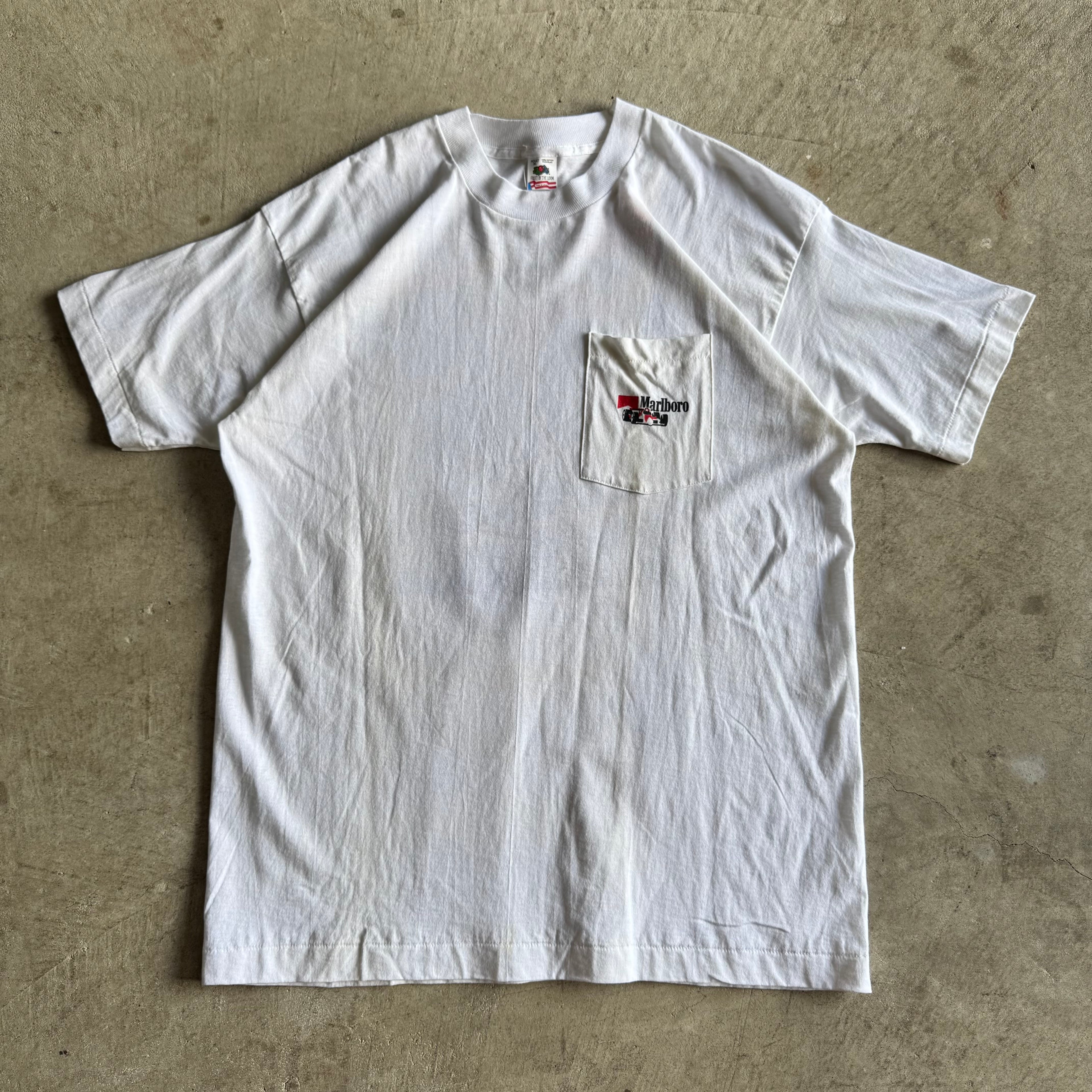 Vintage 90s 1992 Marlboro Racing Indycar White T Shirt Size XL